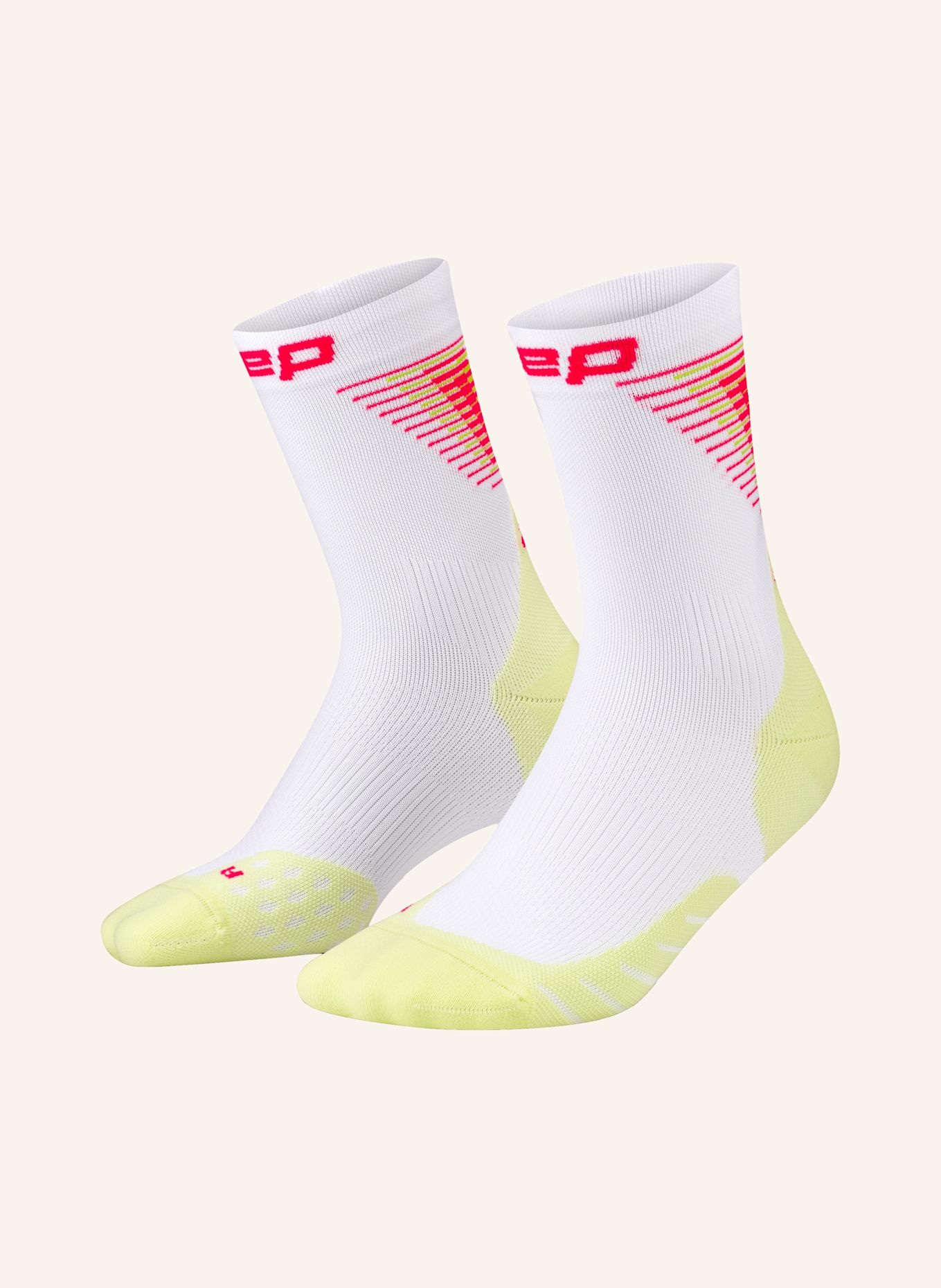 cep CEP CEP run edt. halo socks, mid cut, women: WEISS / HELLGRÜN