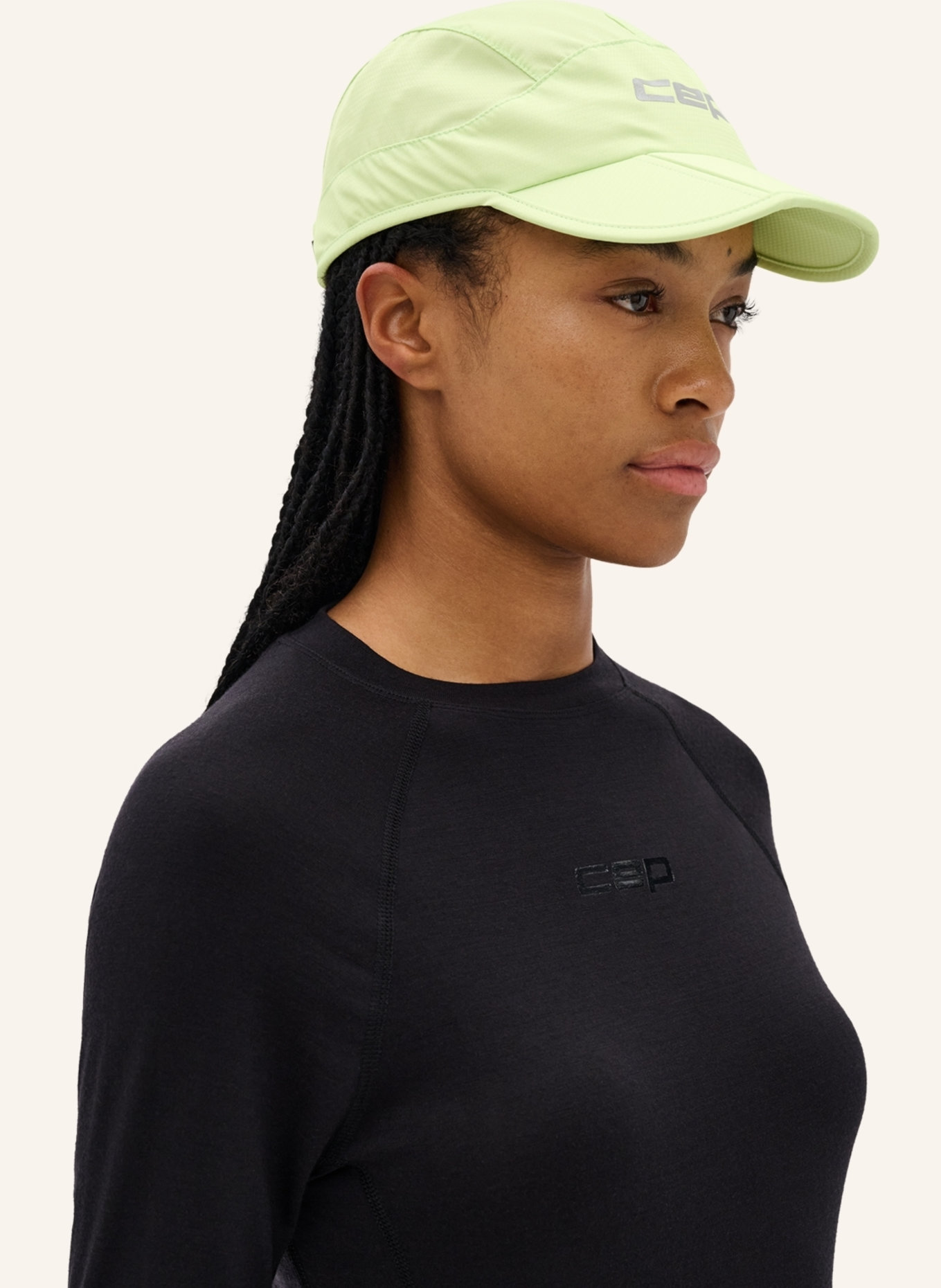 cep CEP CEP run foldable cap, unisex: HELLGRÜN
