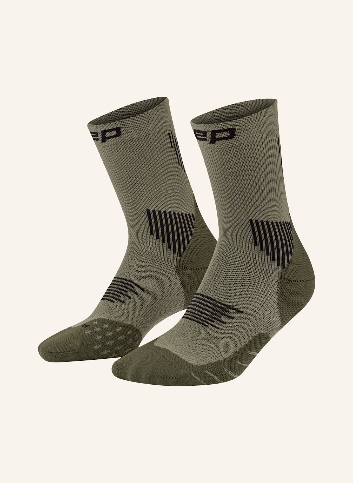 cep Laufsocken CORE RUN COMPRESSION MID CUT MID CUSHION: OLIV