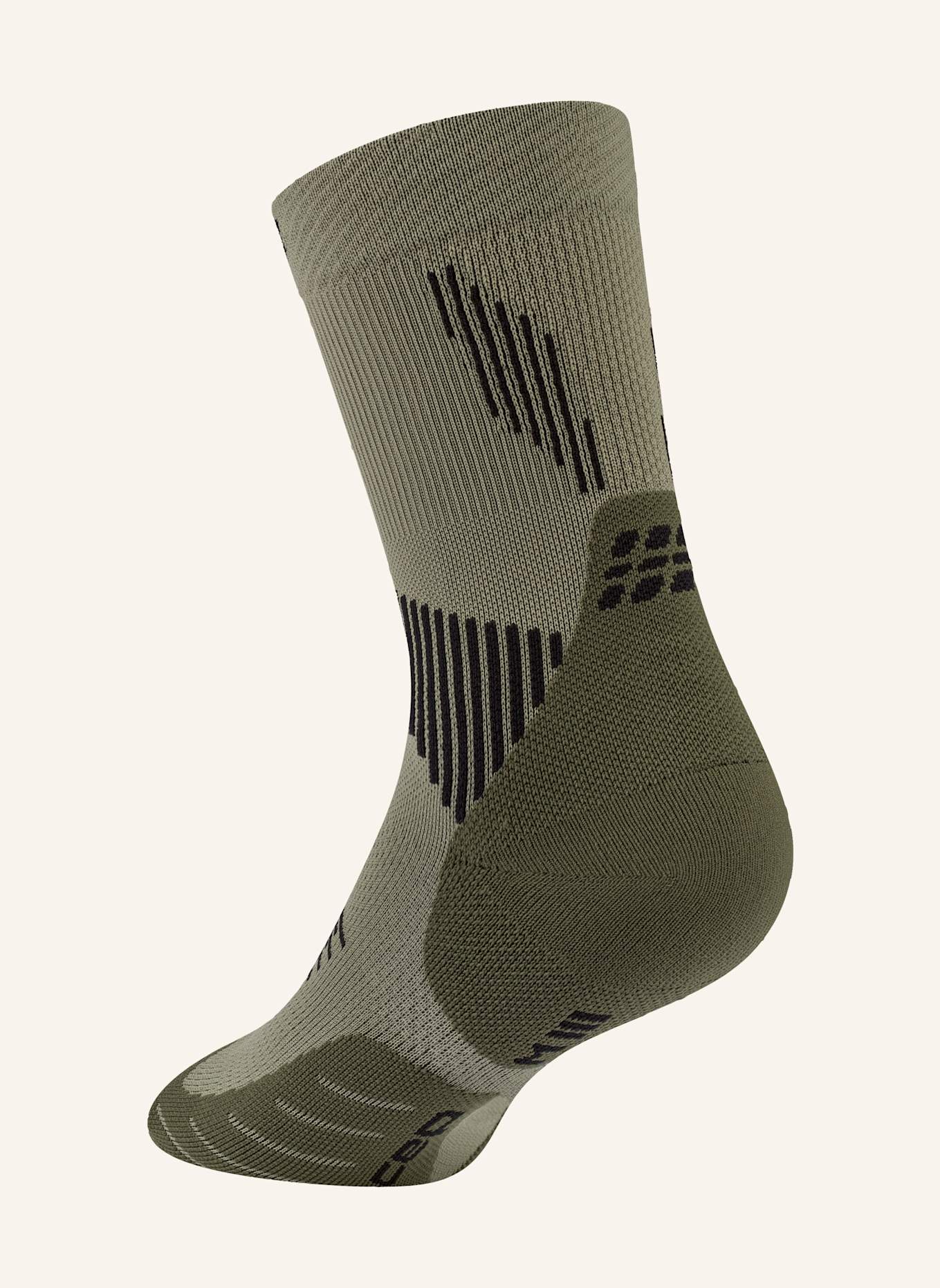 cep Laufsocken CORE RUN COMPRESSION MID CUT MID CUSHION: OLIV