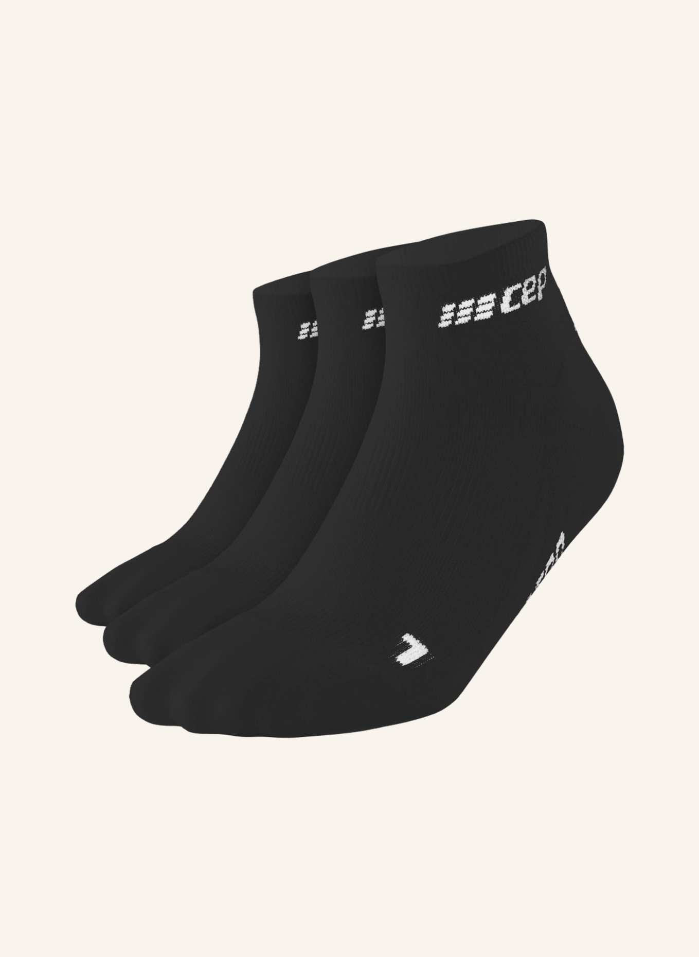 cep Laufsocken THE RUN 3-PACK NO SHOW mit Kompression, Farbe: SCHWARZ (Bild 1)