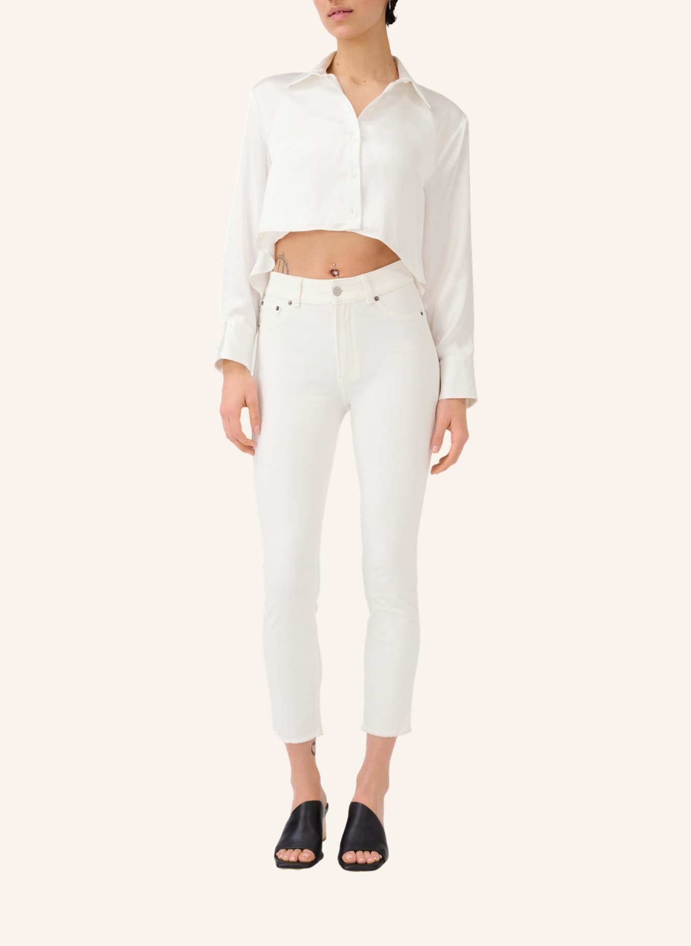 ITEM m6 7/8-Jeans CROPPED HIGH RISE mit Shaping-Effekt, Farbe: WEISS (Bild 6)