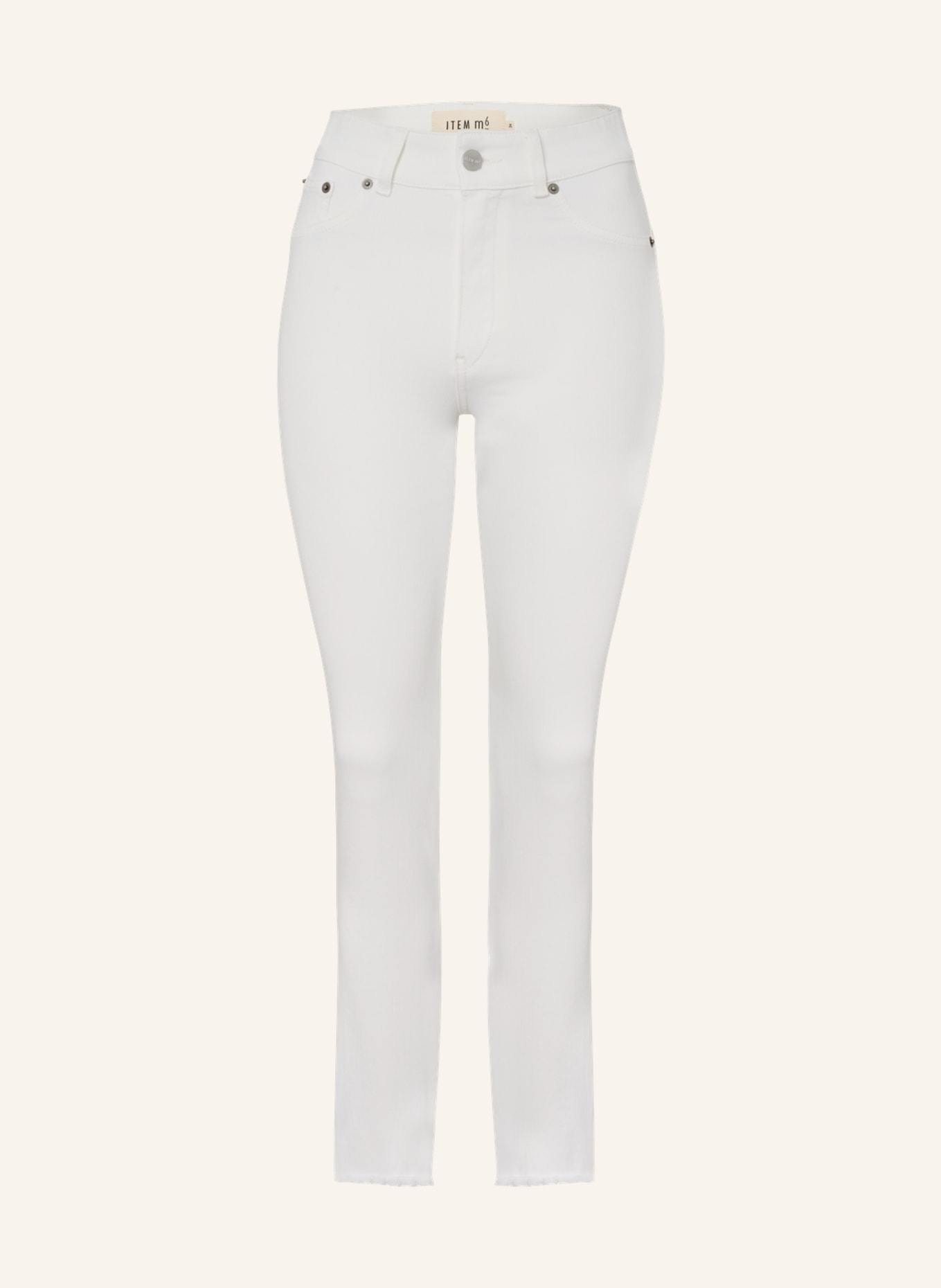 ITEM m6 7/8-Jeans CROPPED HIGH RISE mit Shaping-Effekt, Farbe: WEISS (Bild 1)