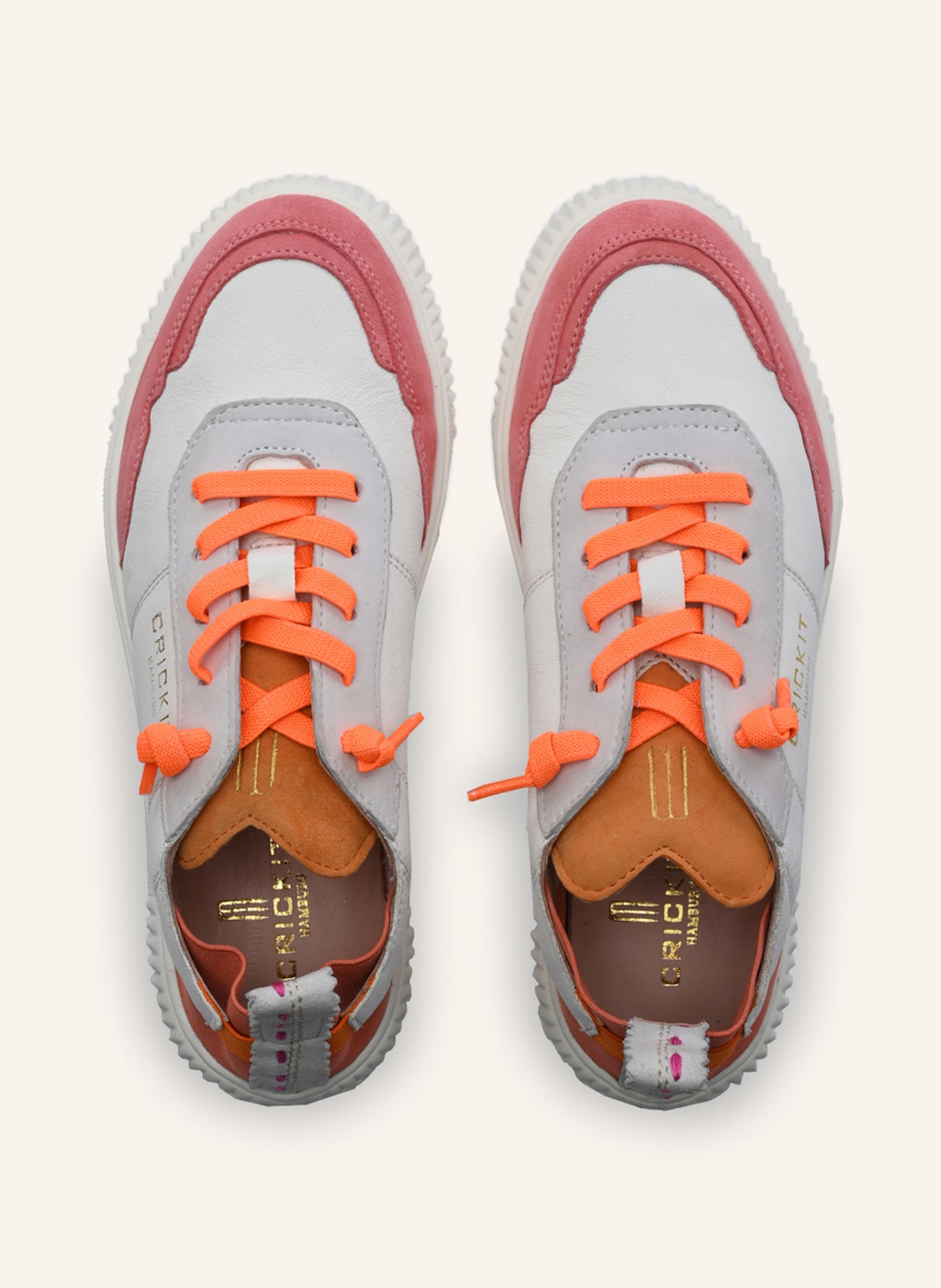 CRICKIT Sneaker OAKLI, Farbe: WEISS/ ORANGE (Bild 5)
