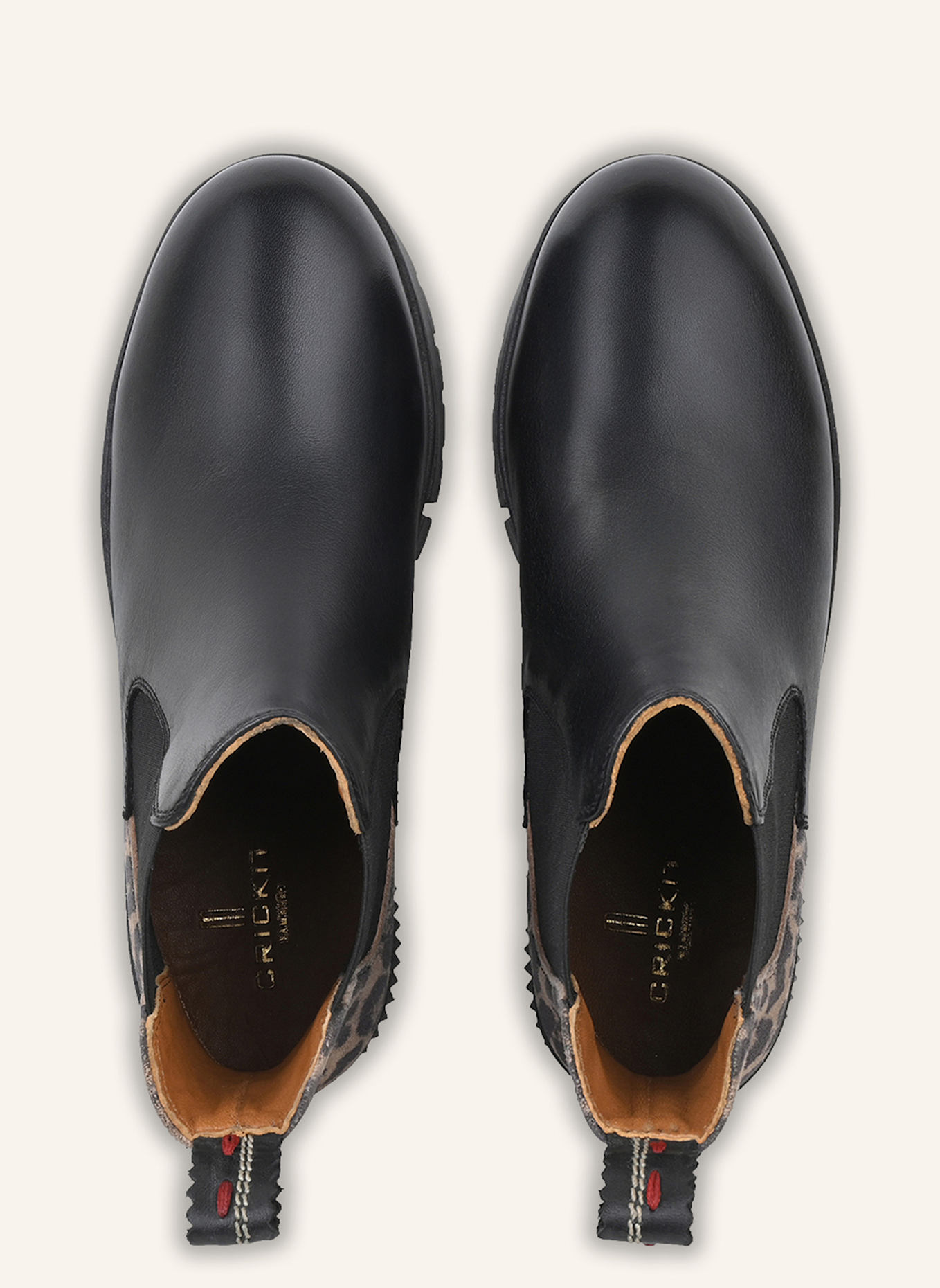 CRICKIT Chelsea-Boots NAELLE: SCHWARZ/ DUNKELBRAUN