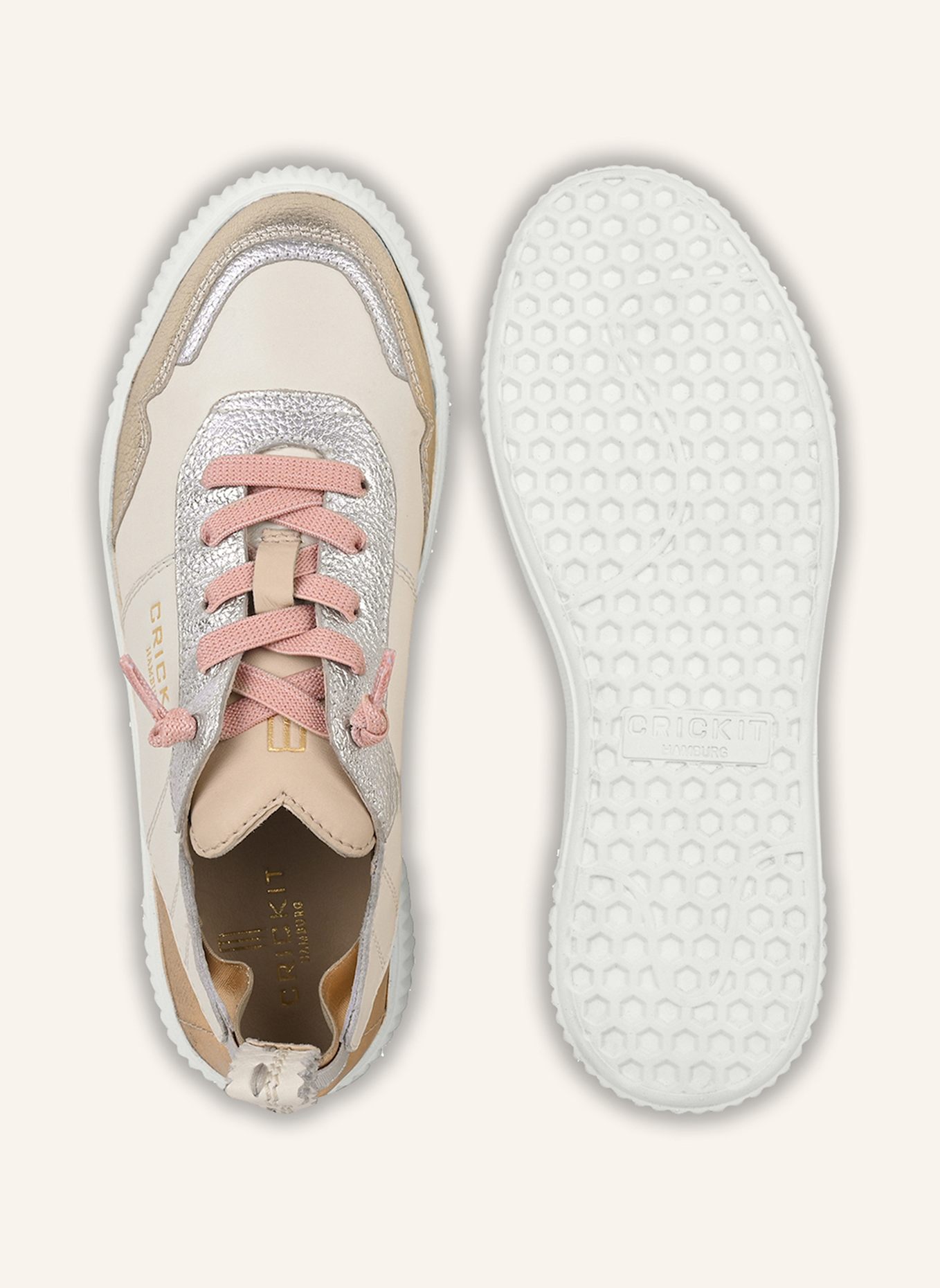 CRICKIT Sneaker OAKLI: WEISS/ ROSÉGOLD