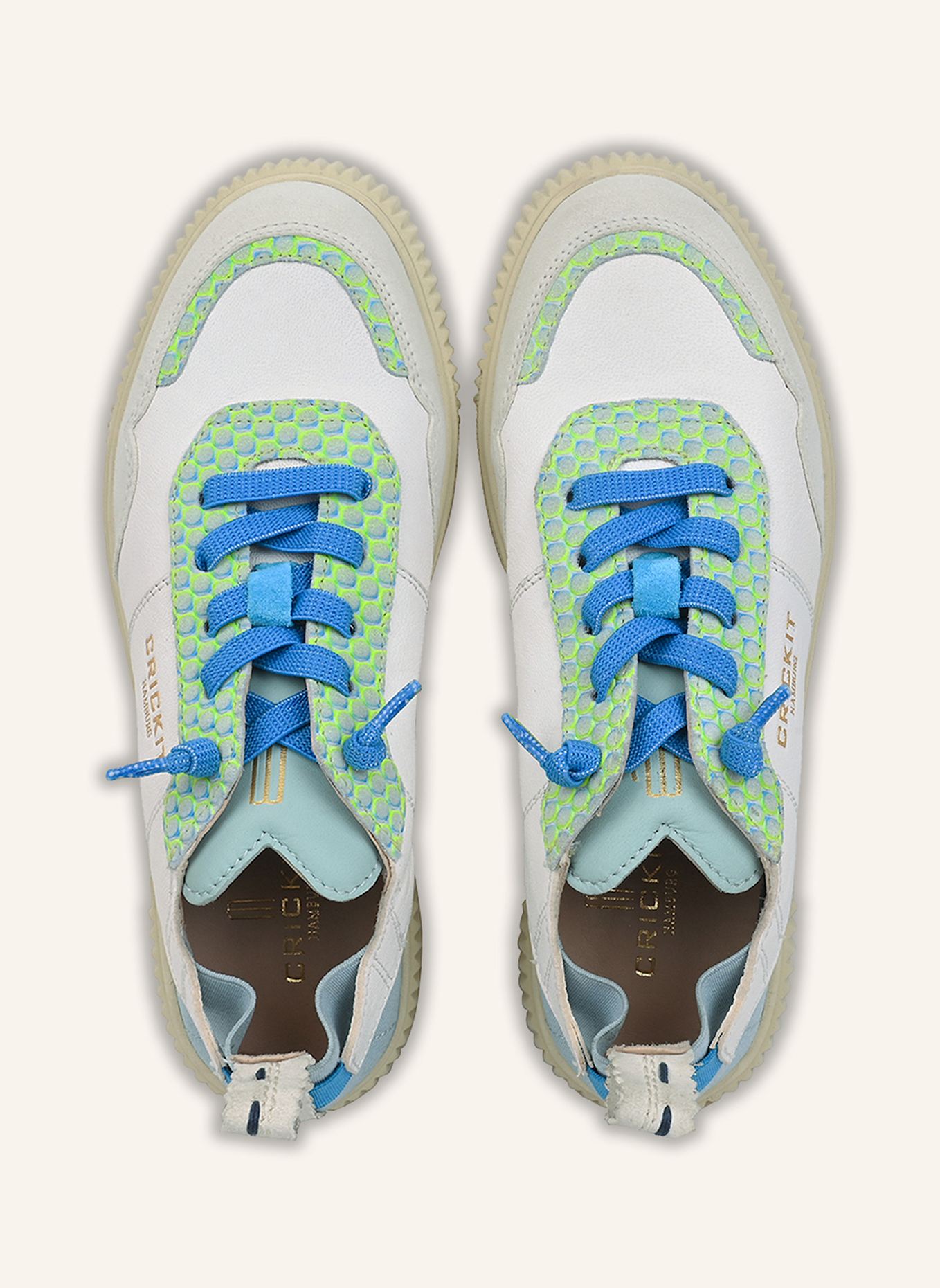 CRICKIT Sneaker OAKLI: WEISS/ NEONGRÜN