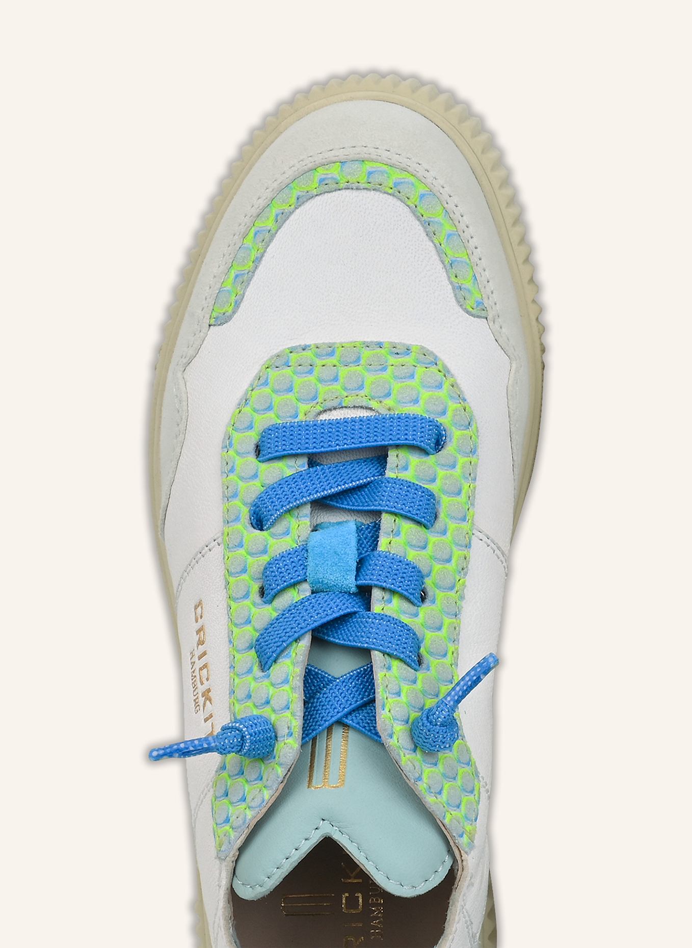 CRICKIT Sneaker OAKLI: WEISS/ NEONGRÜN