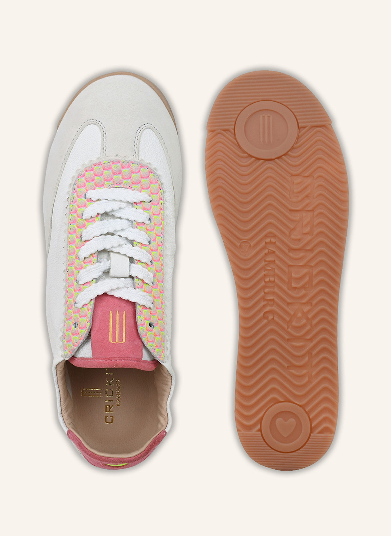 CRICKIT Sneaker TARA: WEISS/ PINK