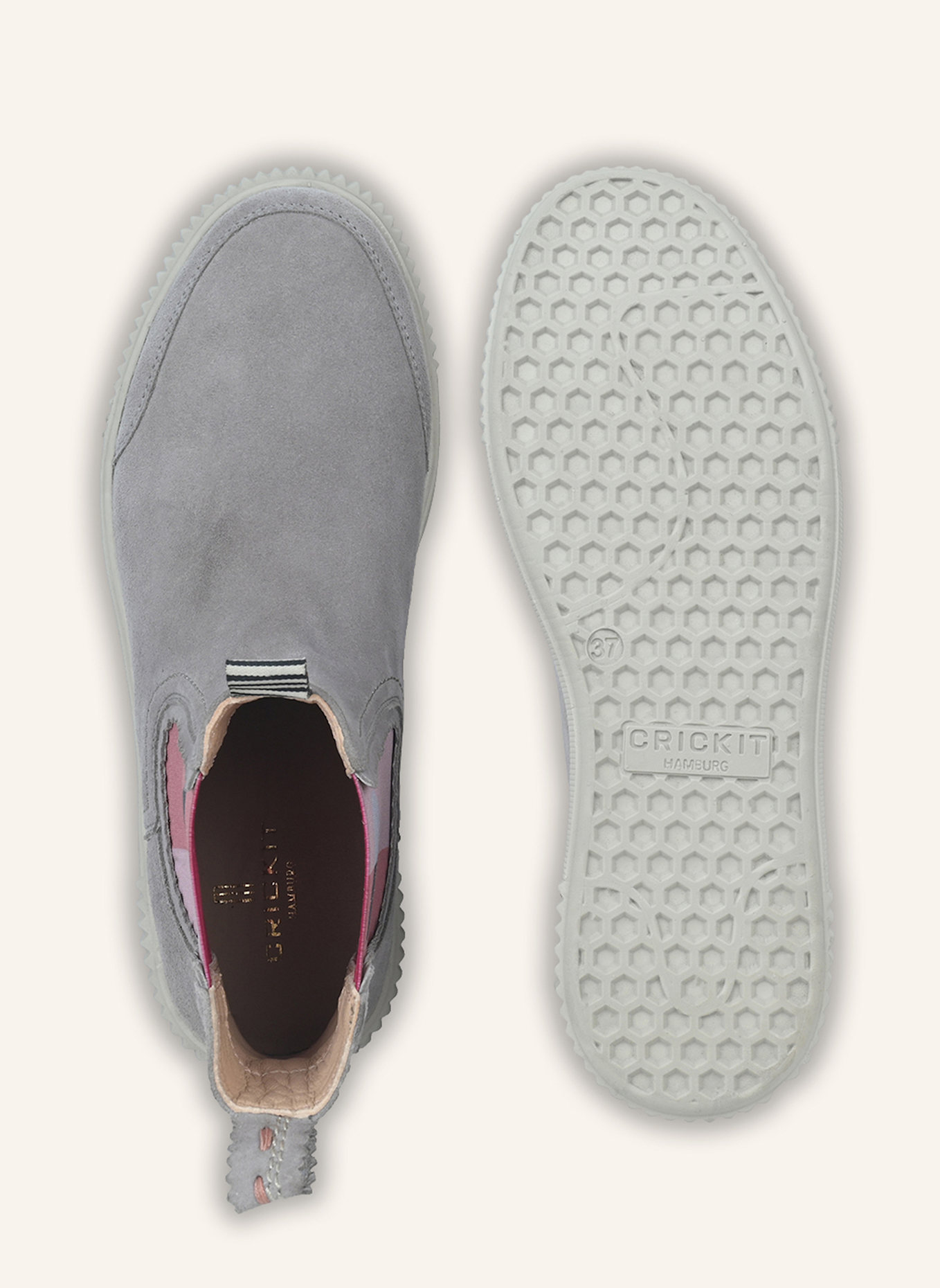 CRICKIT Chelsea-Boots TEA: GRAU