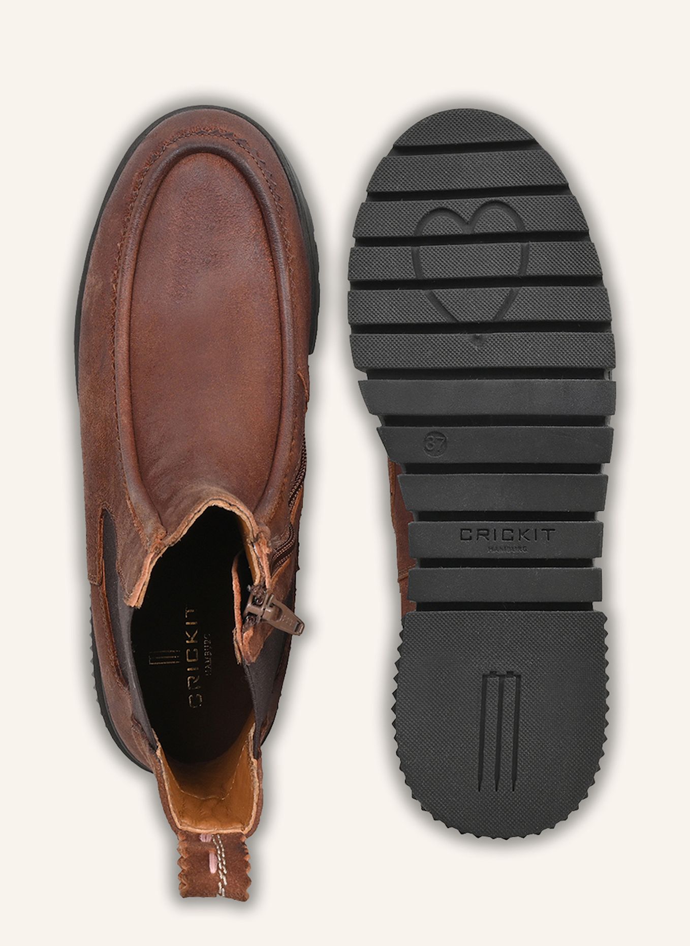 CRICKIT Chelsea-Boots ULDINA: BRAUN