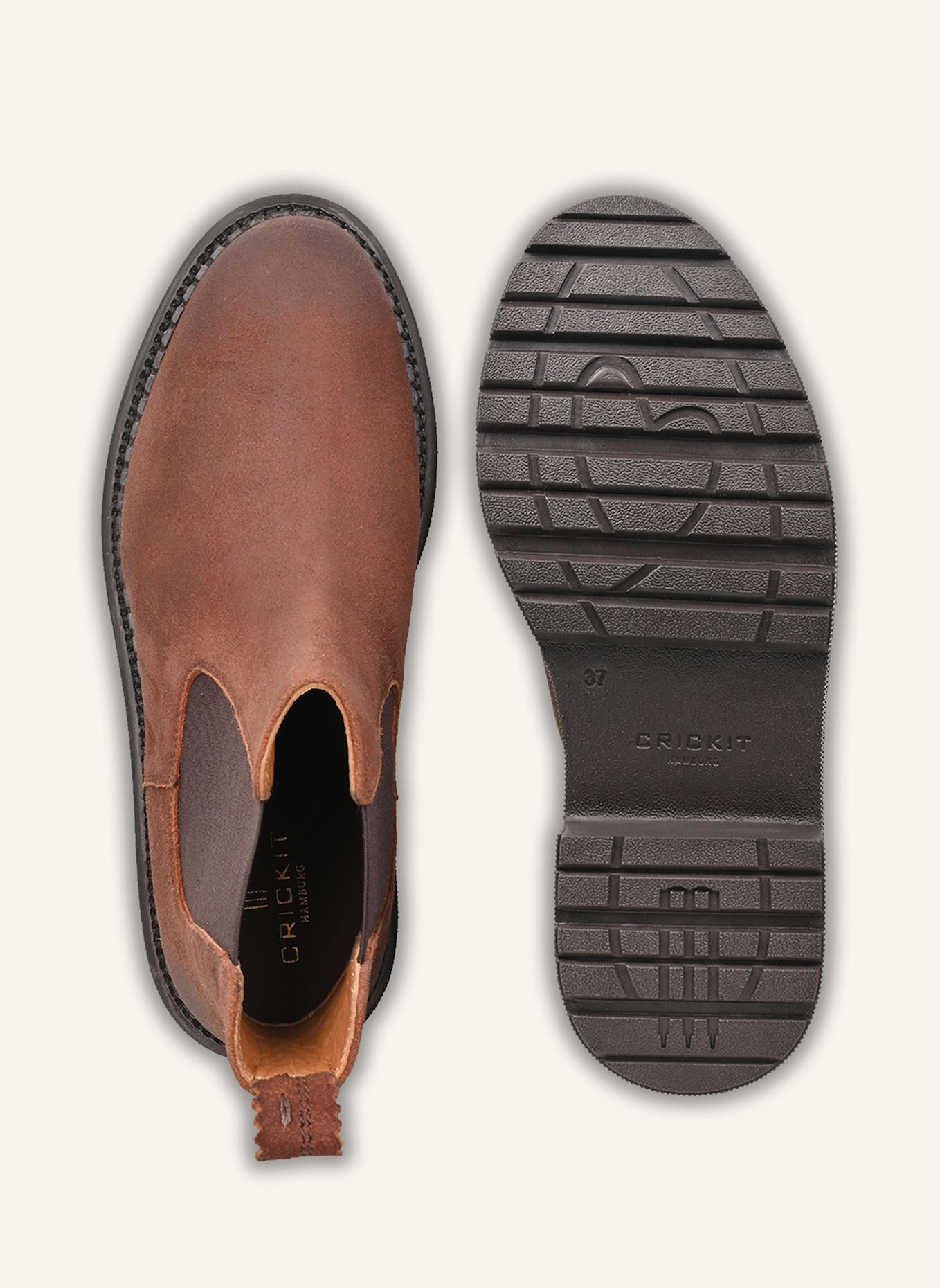 CRICKIT Chelsea-Boots URBINO: BRAUN