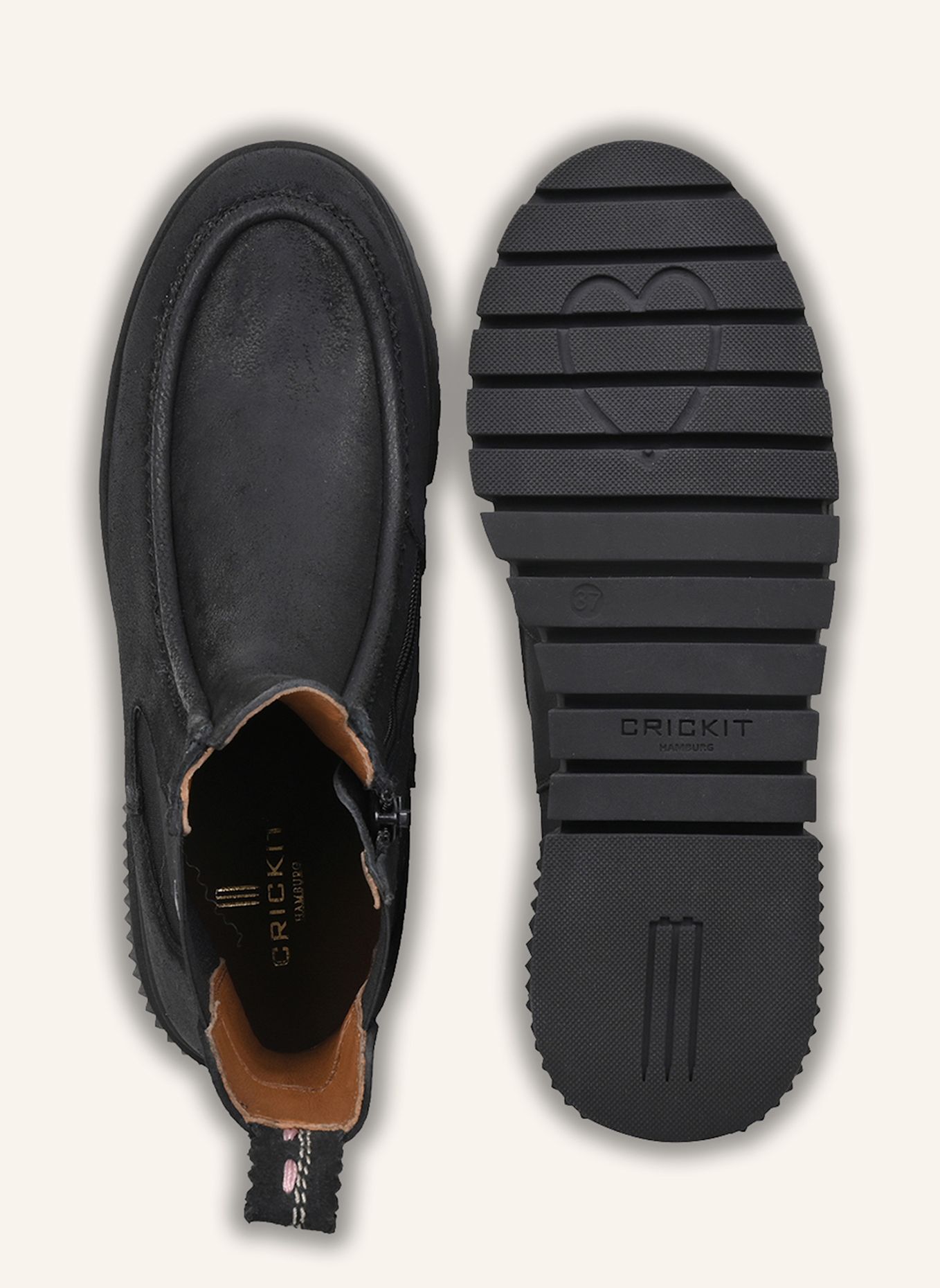 CRICKIT Chelsea-Boots ULDINA: SCHWARZ