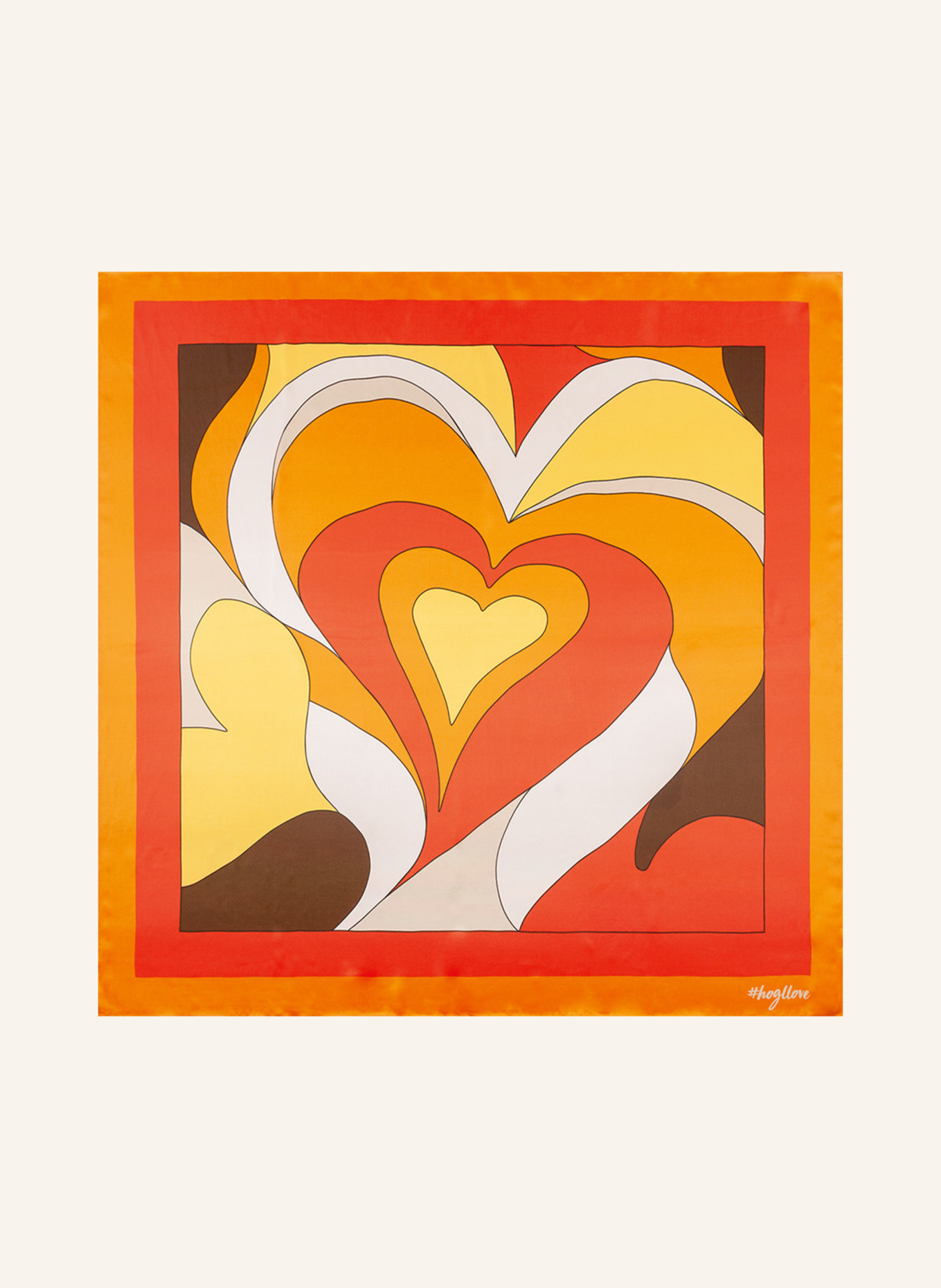 Högl Accessoires KARREE SUNSHINE LOVE: WEISS