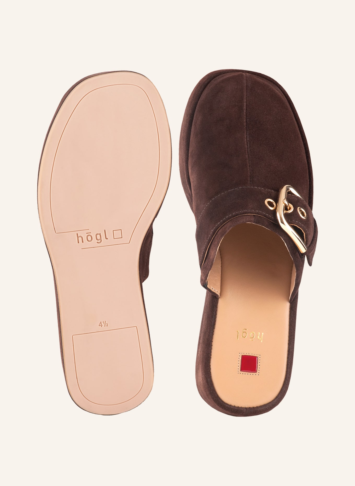 Högl Pantoletten ANGIE: BRAUN