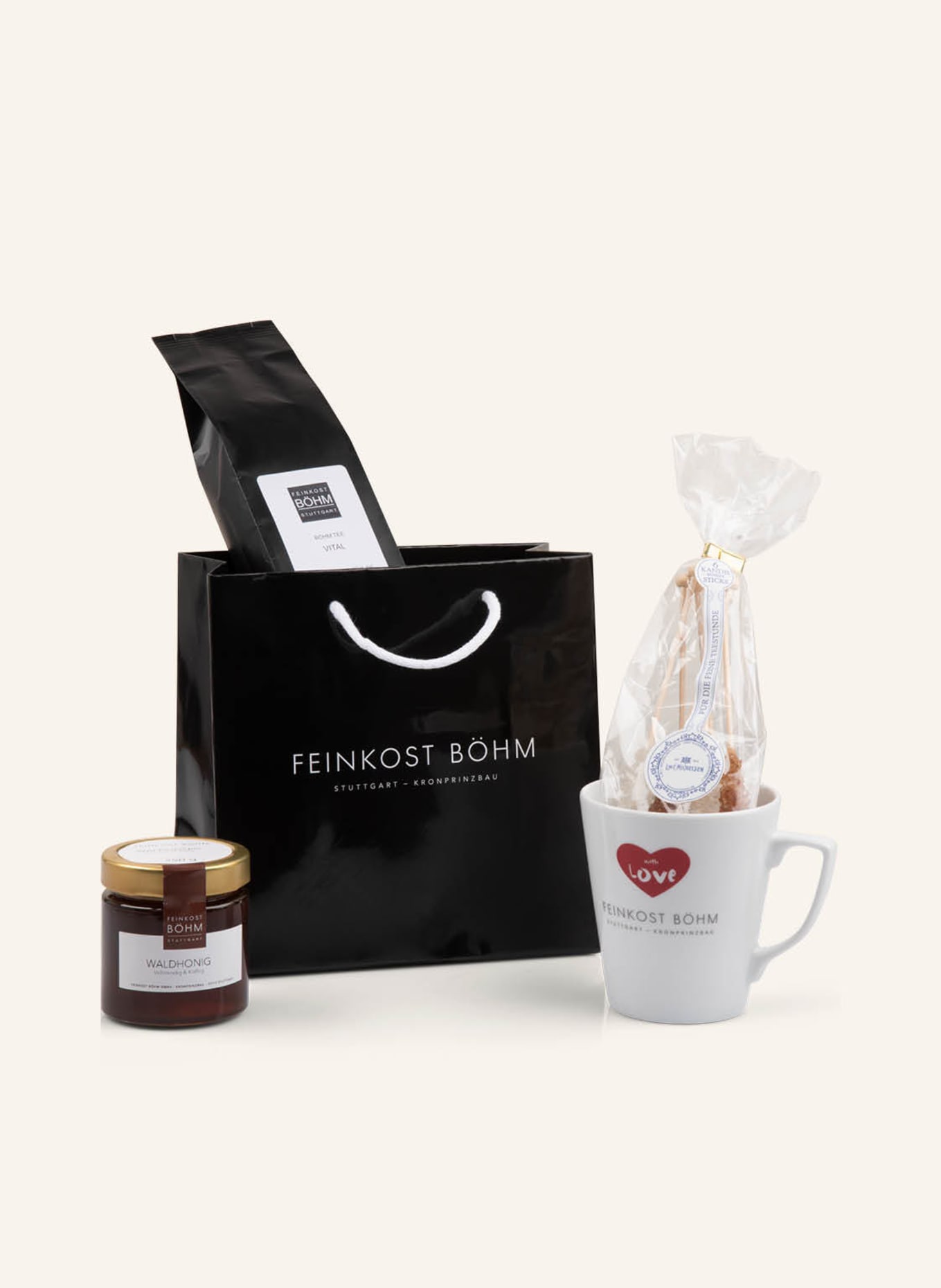 Feinkost Böhm Geschenktüte TEE GENUSS: SCHWARZ