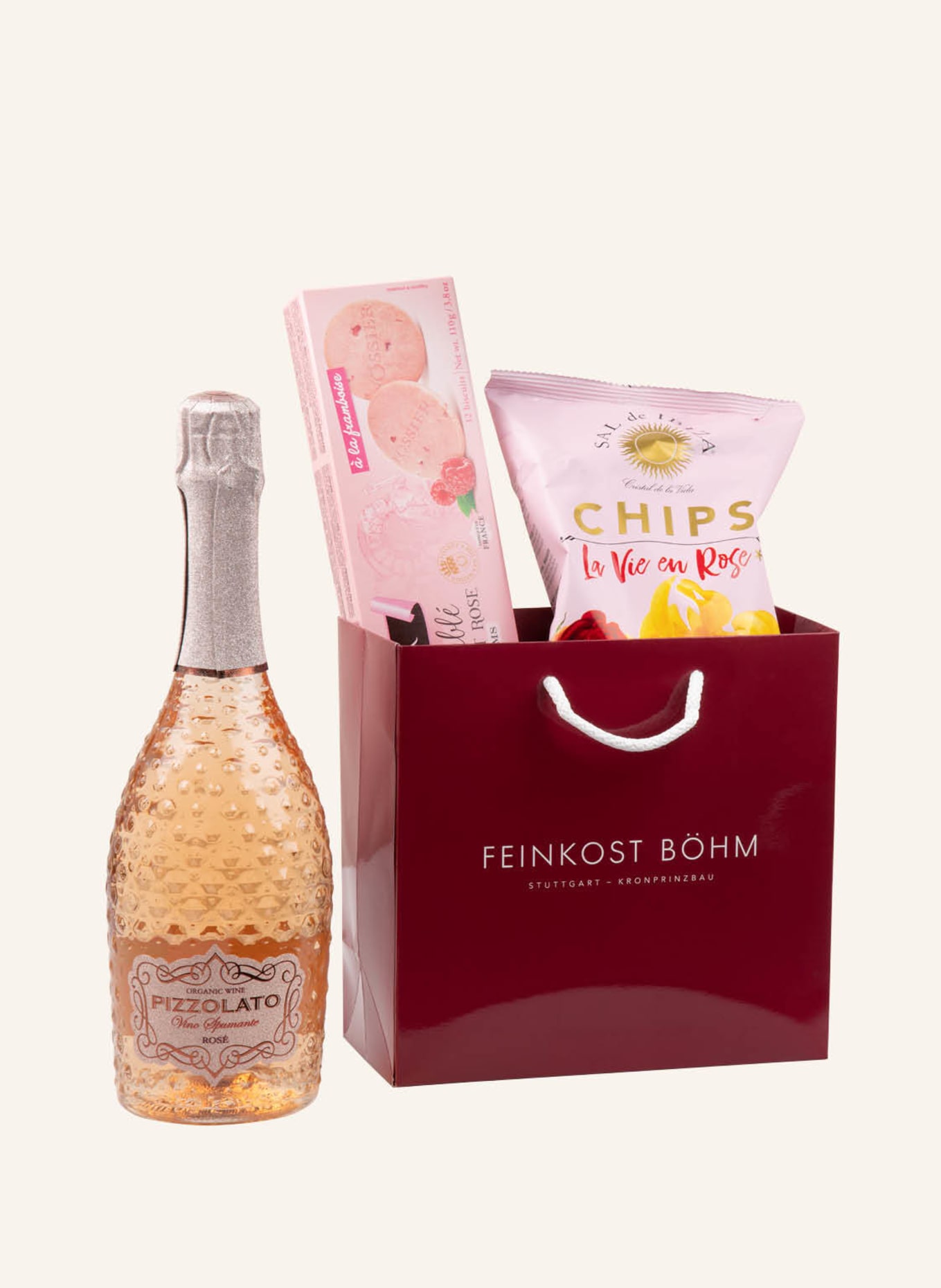 Feinkost Böhm Geschenktüte LA VIE EN ROSE: ROT