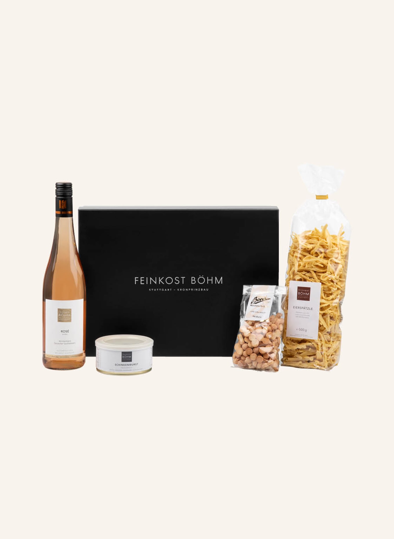 Feinkost Böhm Geschenkbox FEINSCHMECKERGRUSS AUS WÜRTTEMBERG: SCHWARZ
