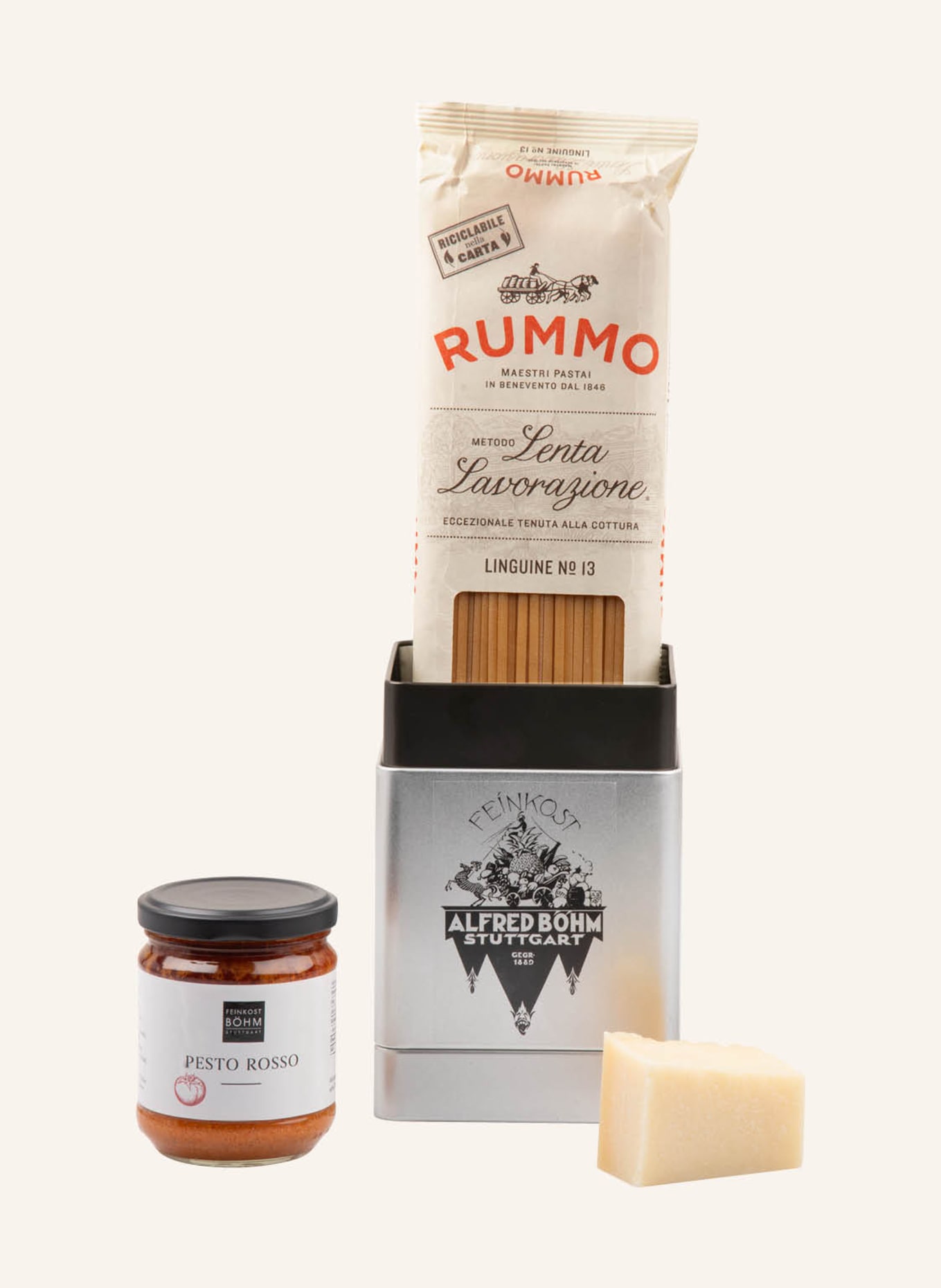 Feinkost Böhm Geschenkdose PASTA: SCHWARZ