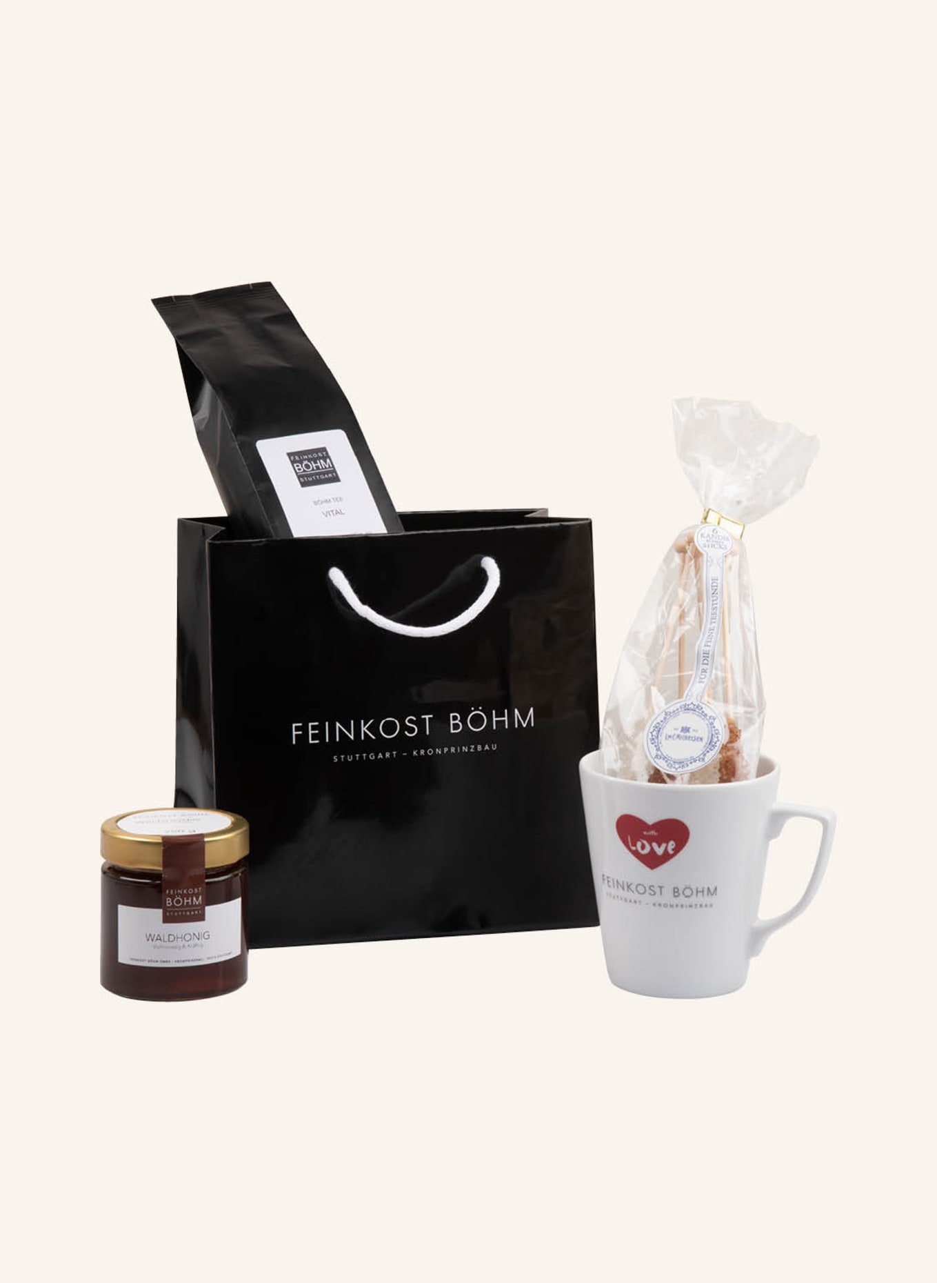 Feinkost Böhm Geschenktüte TEE GENUSS: SCHWARZ