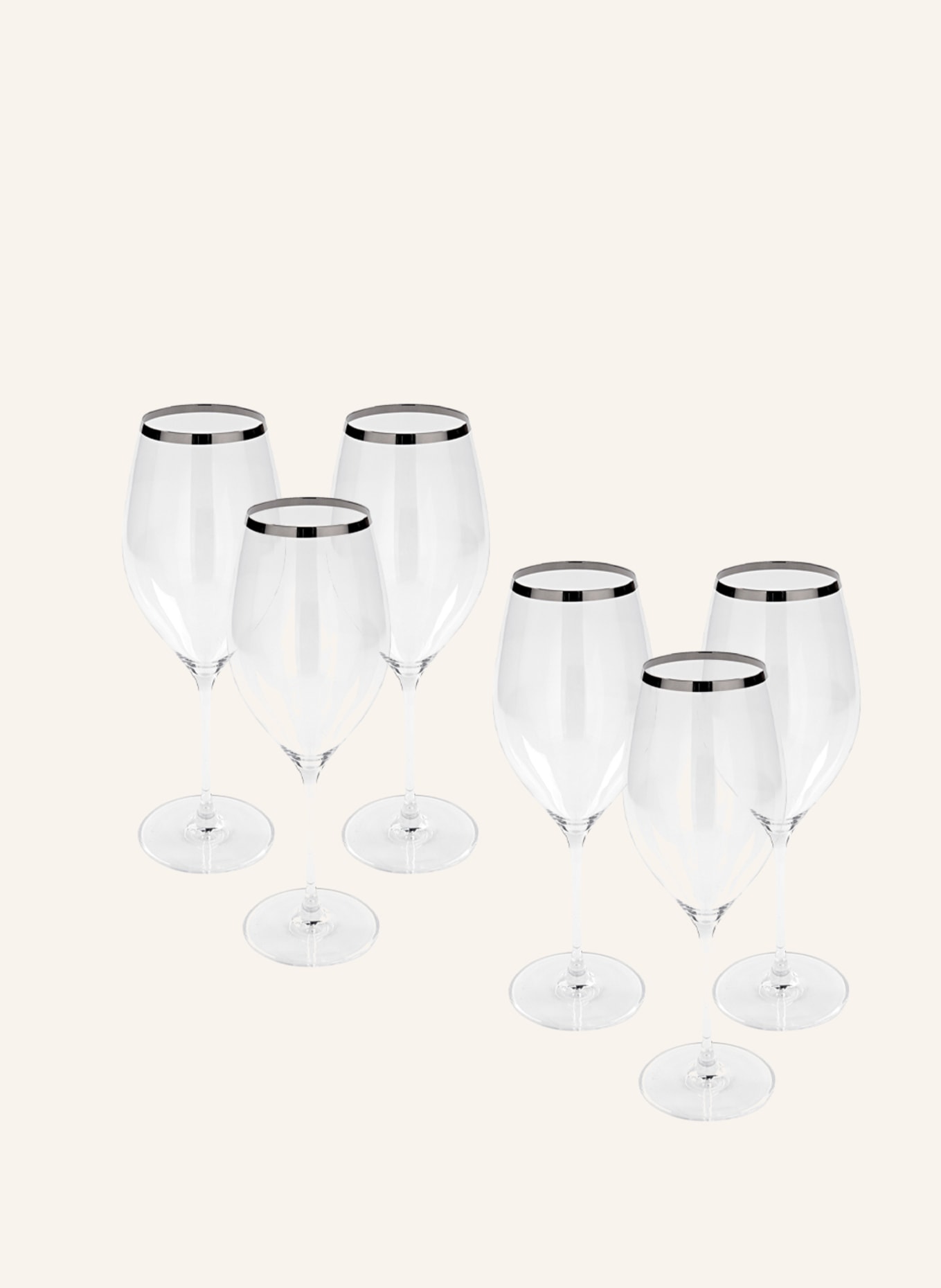 Fink Trinkglas, Weißweinglas PLATINUM, Farbe: SILBER (Bild 1)