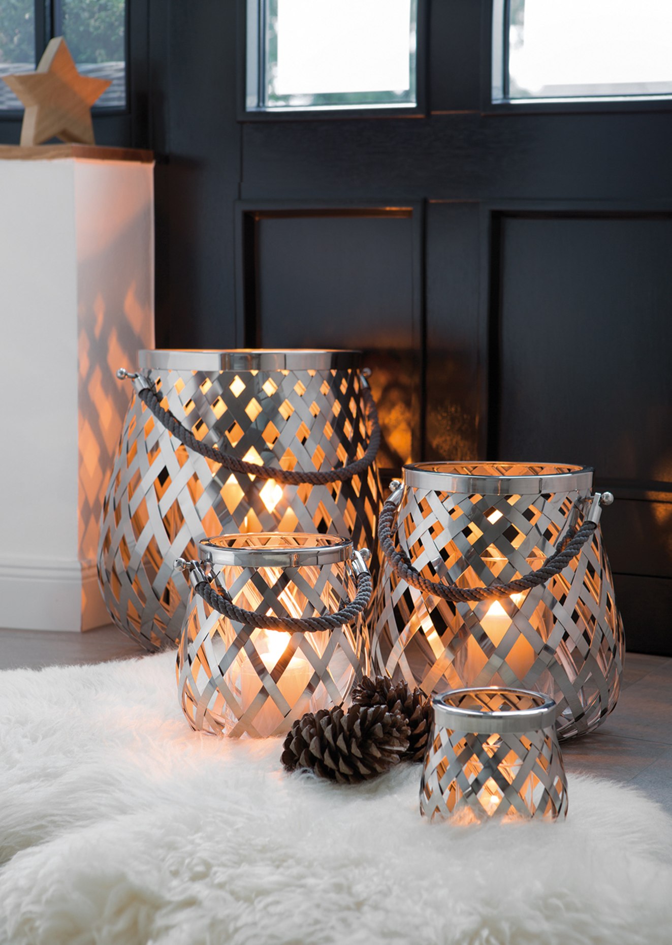 Fink Windlicht OTIS: SILBER