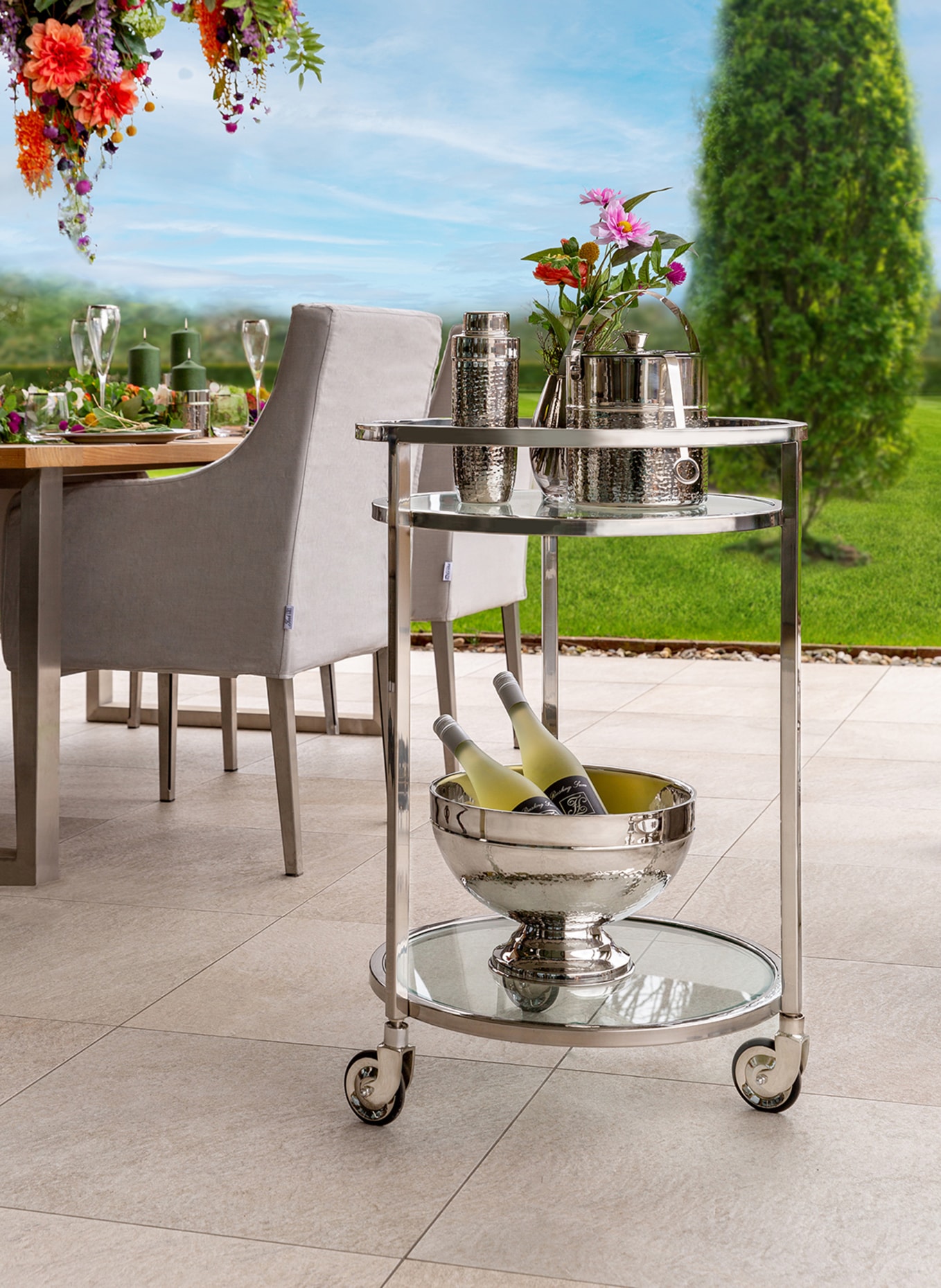 Fink Barwagen SIENA: SILBER