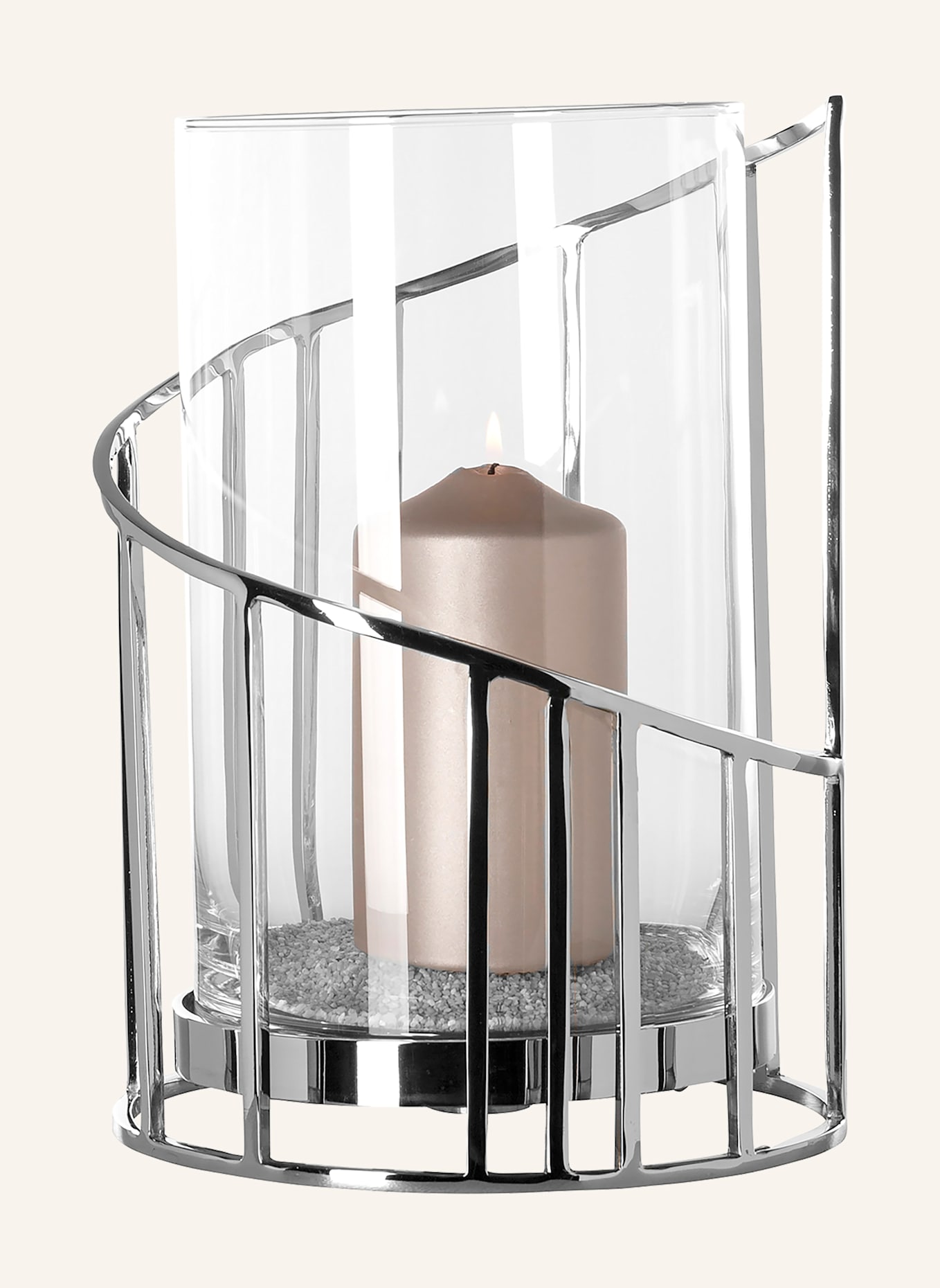 Fink Windlicht mit Glas CELINE: SILBER