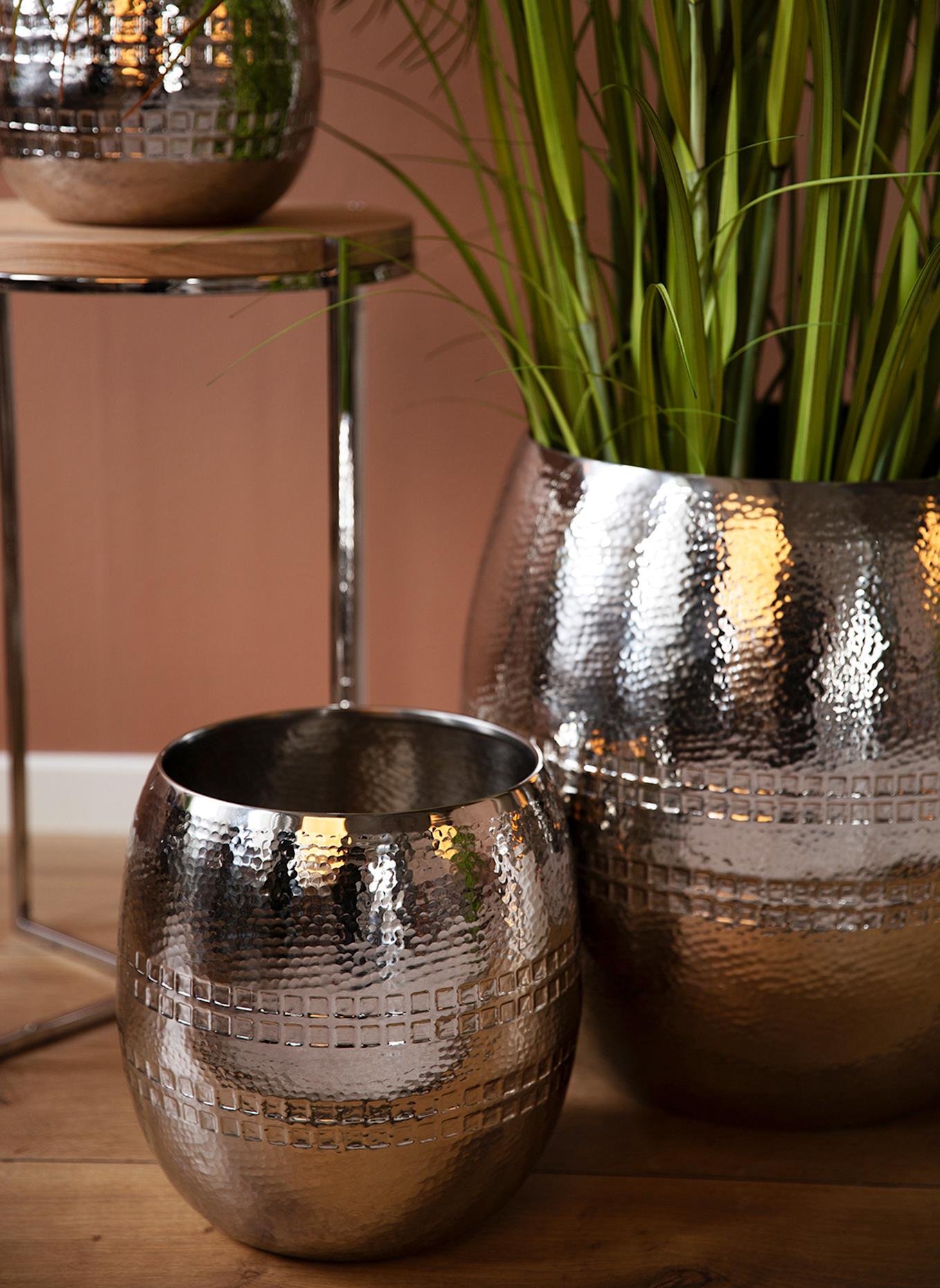 Fink Übertopf, Übertöpfe CARUS: SILBER