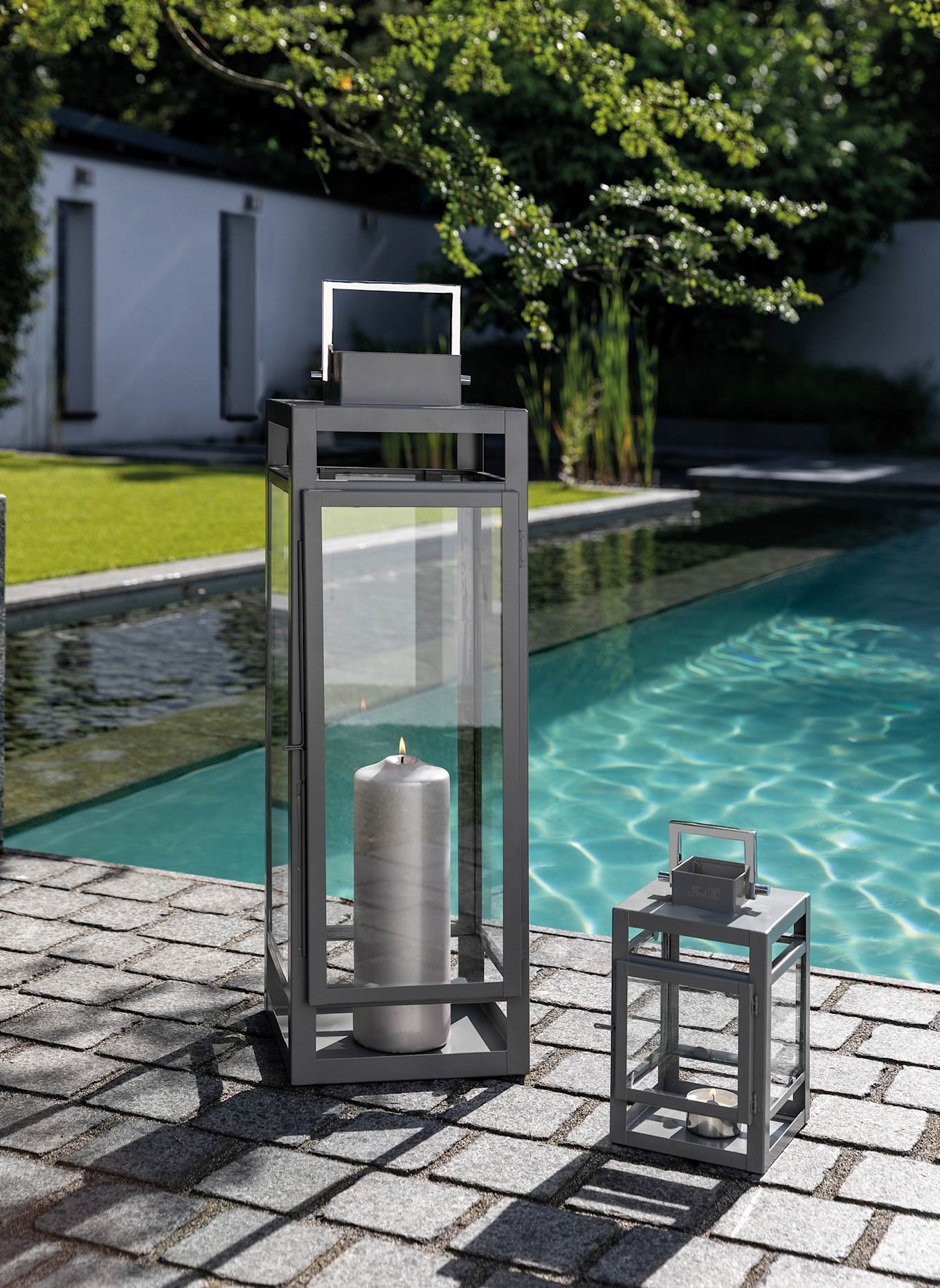 Fink Laterne KENIA: GRAU