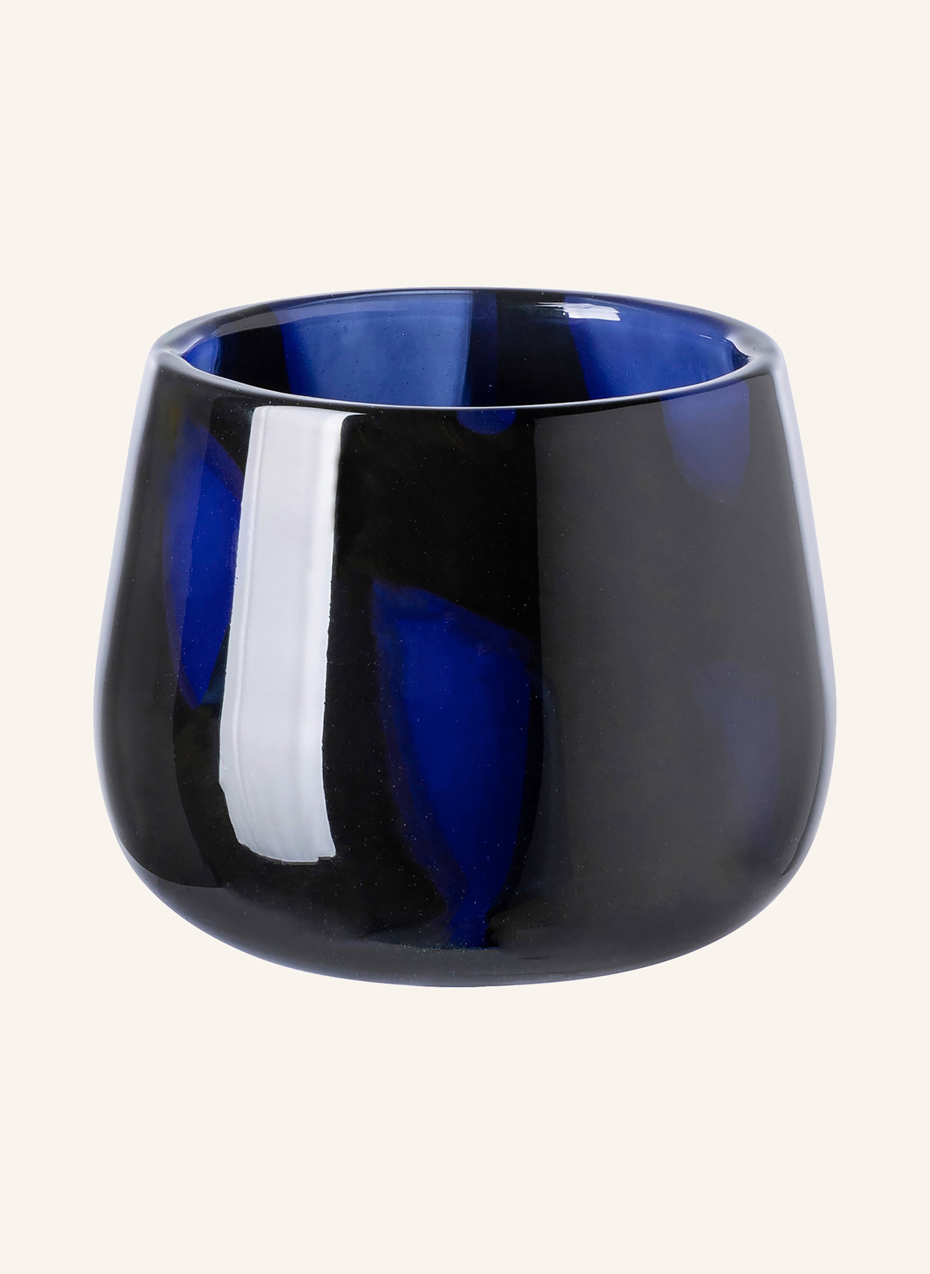 Fink Glasvase, Windlicht MARLY: BLAU