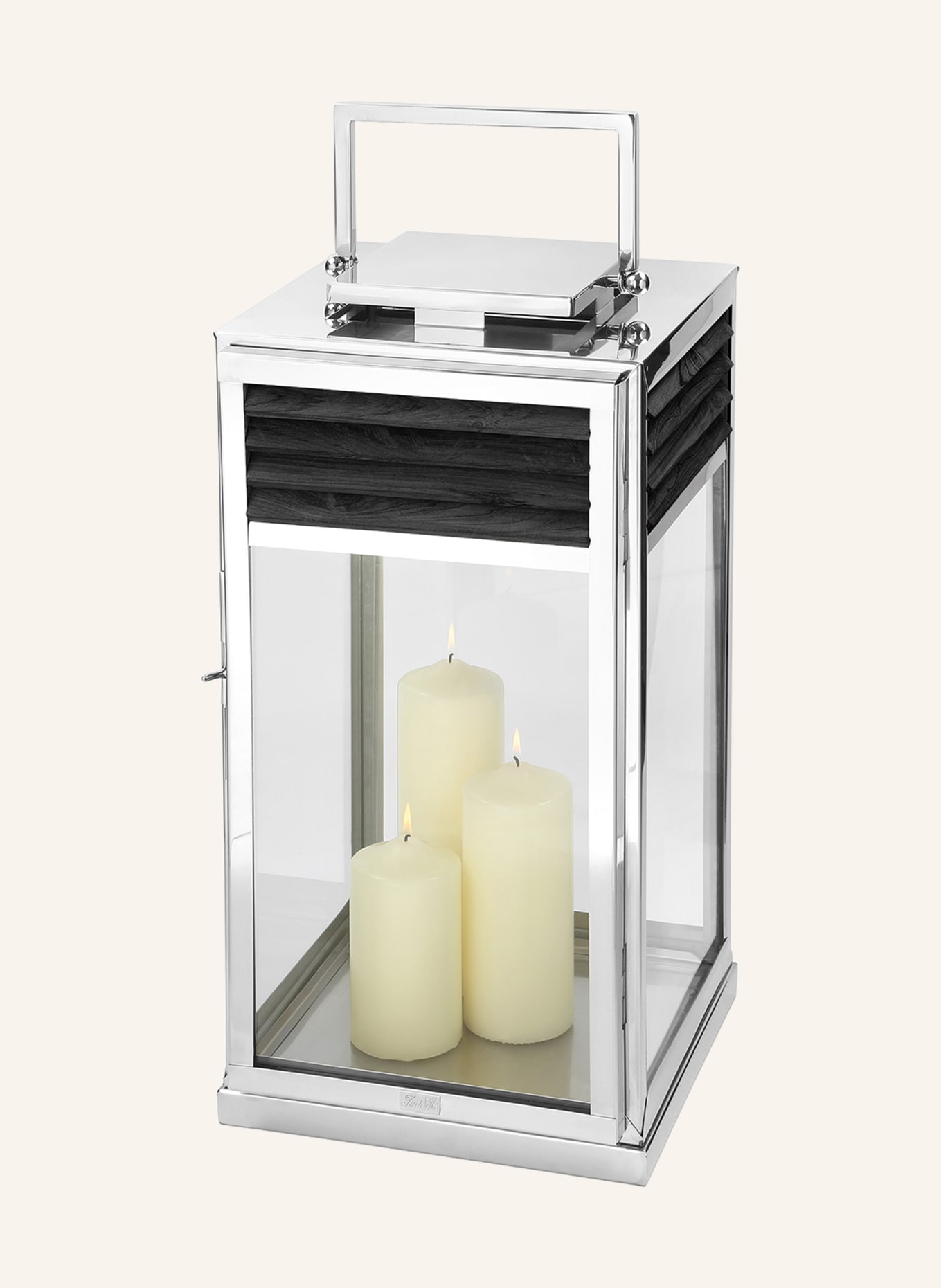 Fink Laterne GENUA: SCHWARZ/ SILBER