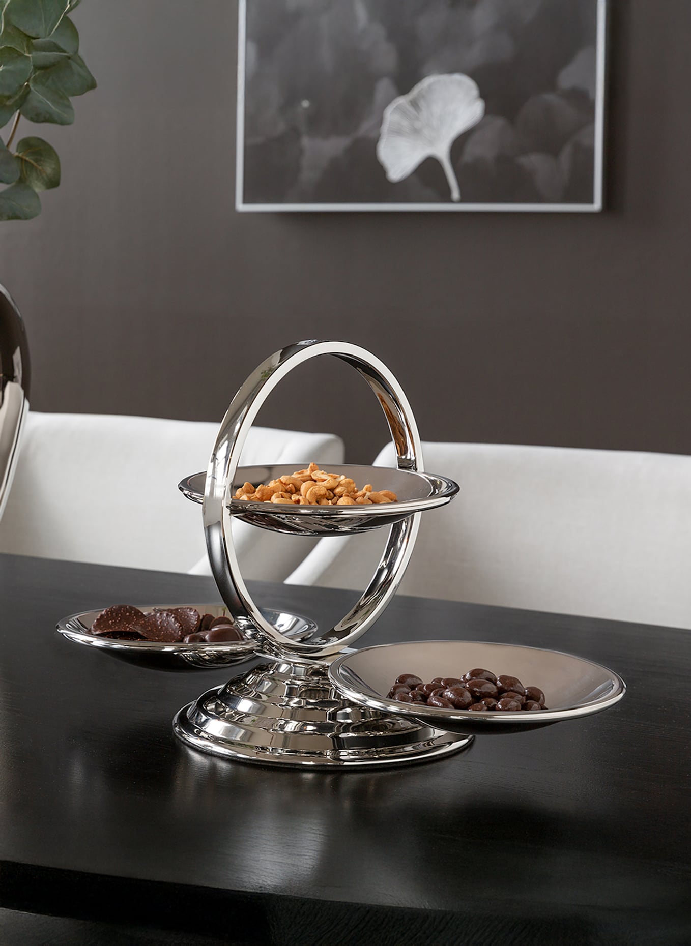 Fink 3er Etagere, Etageren SERVO: SILBER