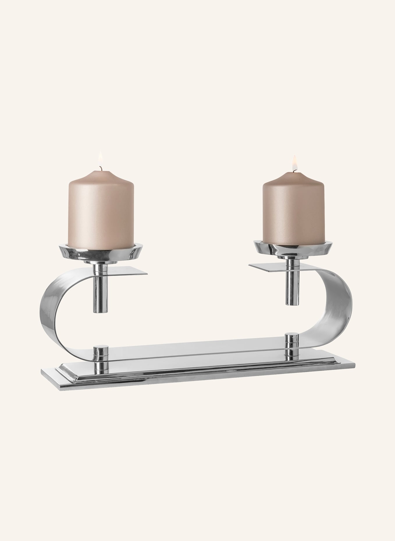 Fink Leuchter, 2-flammig TWINSON: SILBER