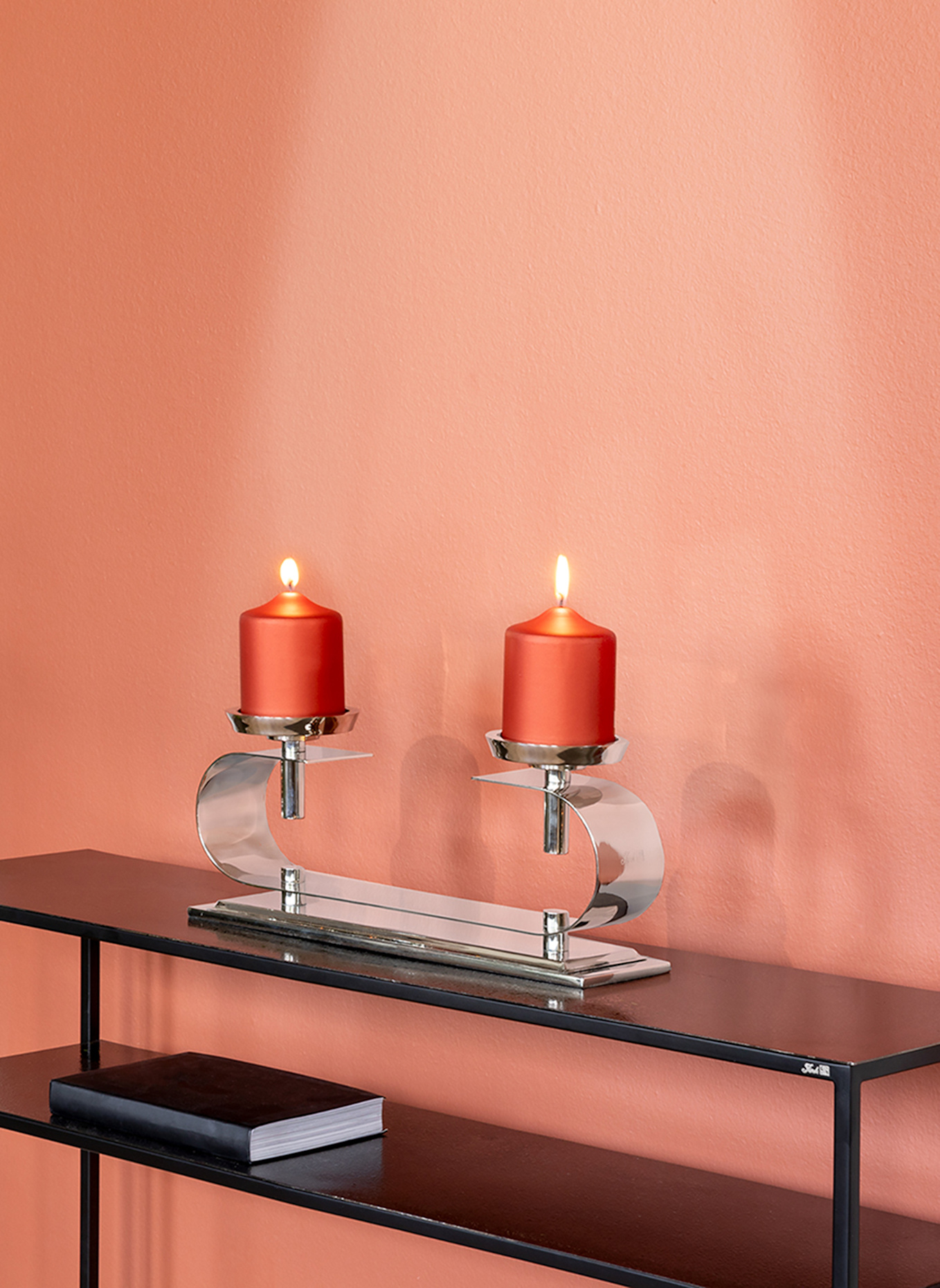 Fink Leuchter, 2-flammig TWINSON: SILBER