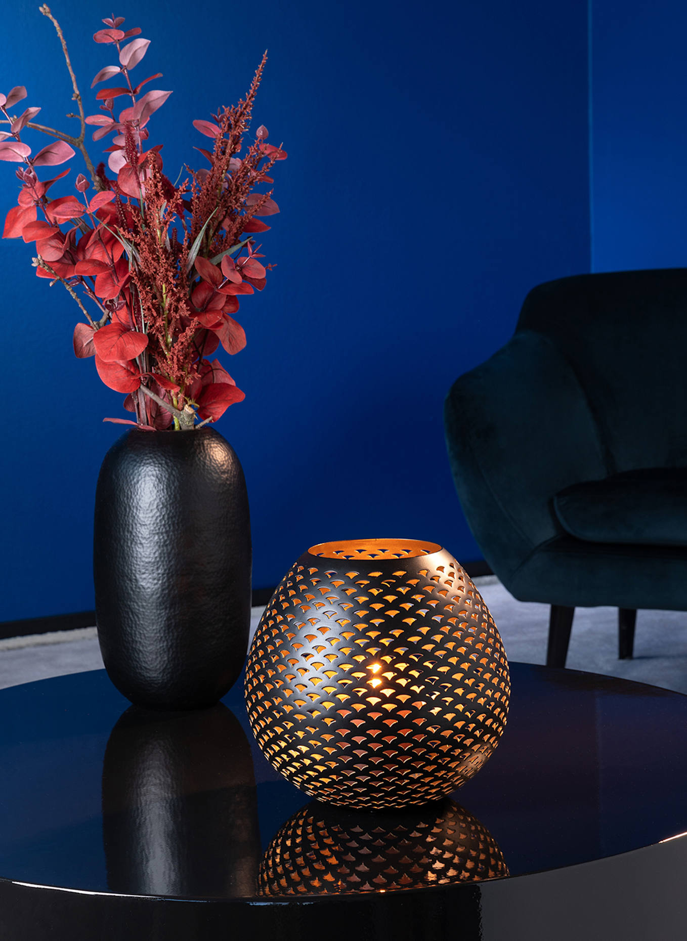 Fink Windlicht ohne Glas PALERA: SCHWARZ