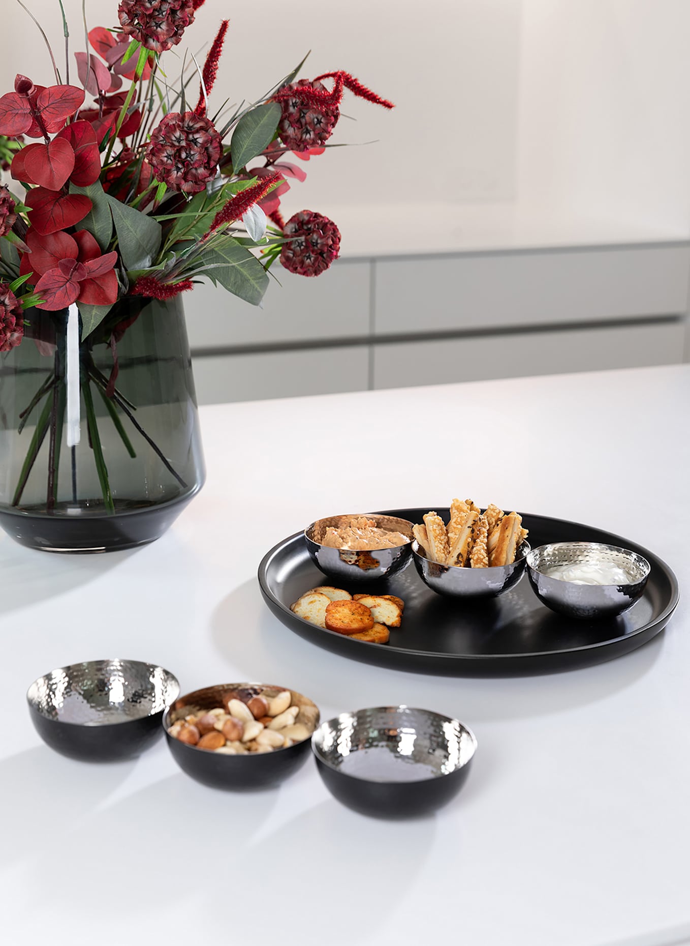 Fink 3er Schalen PICCA: SCHWARZ/ SILBER