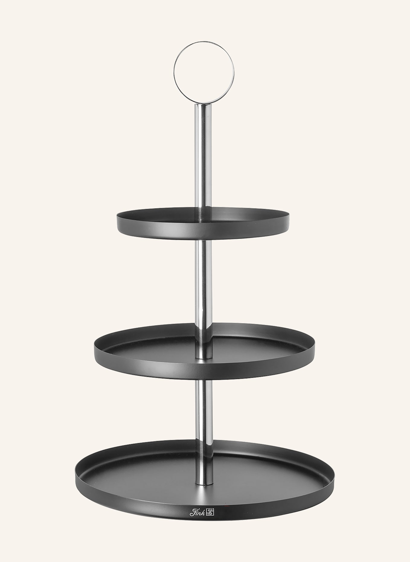 Fink 3er Etagere BILBAO: SCHWARZ/ SILBER