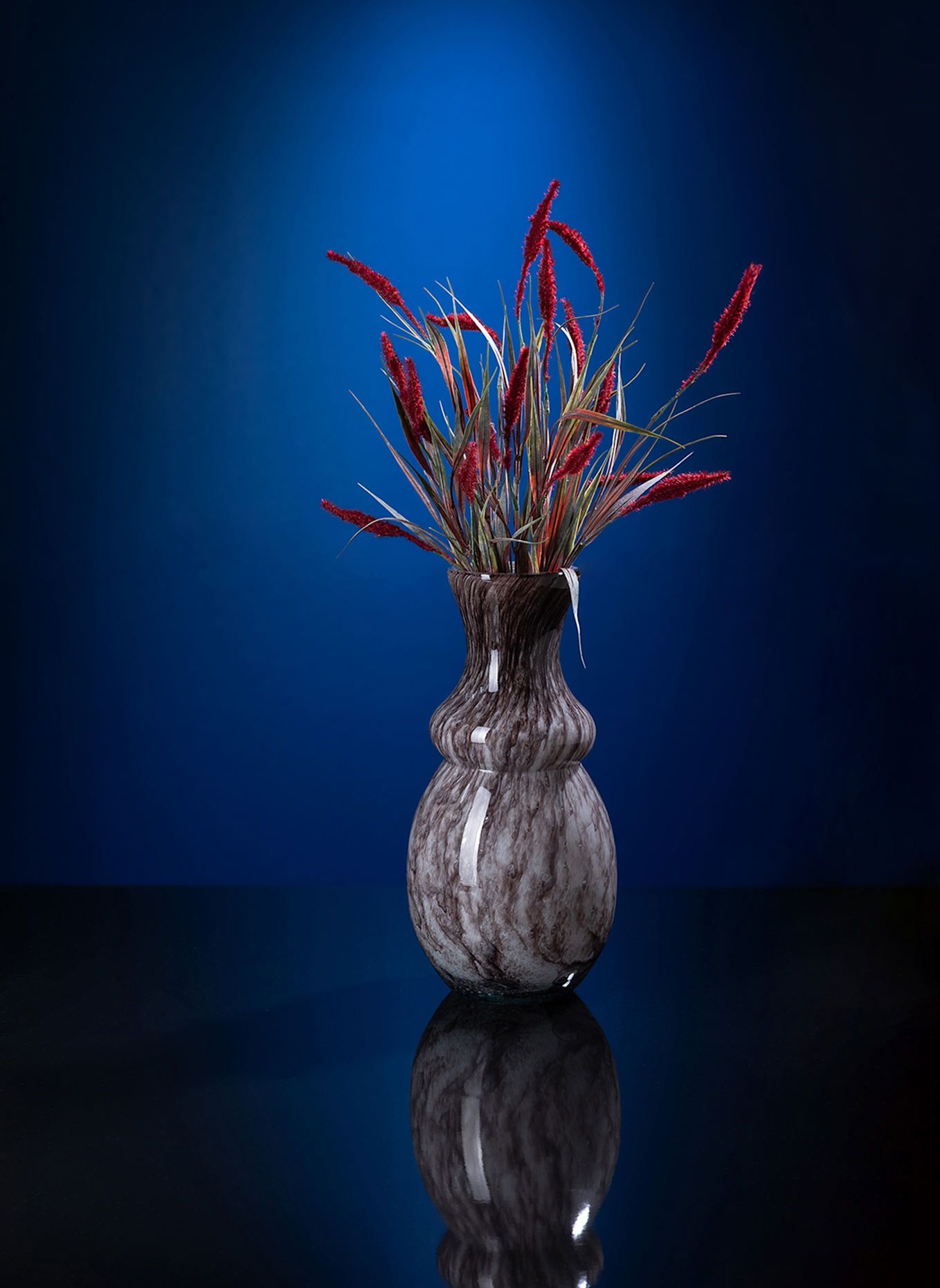 Fink Glasvase RUMA: BRAUN