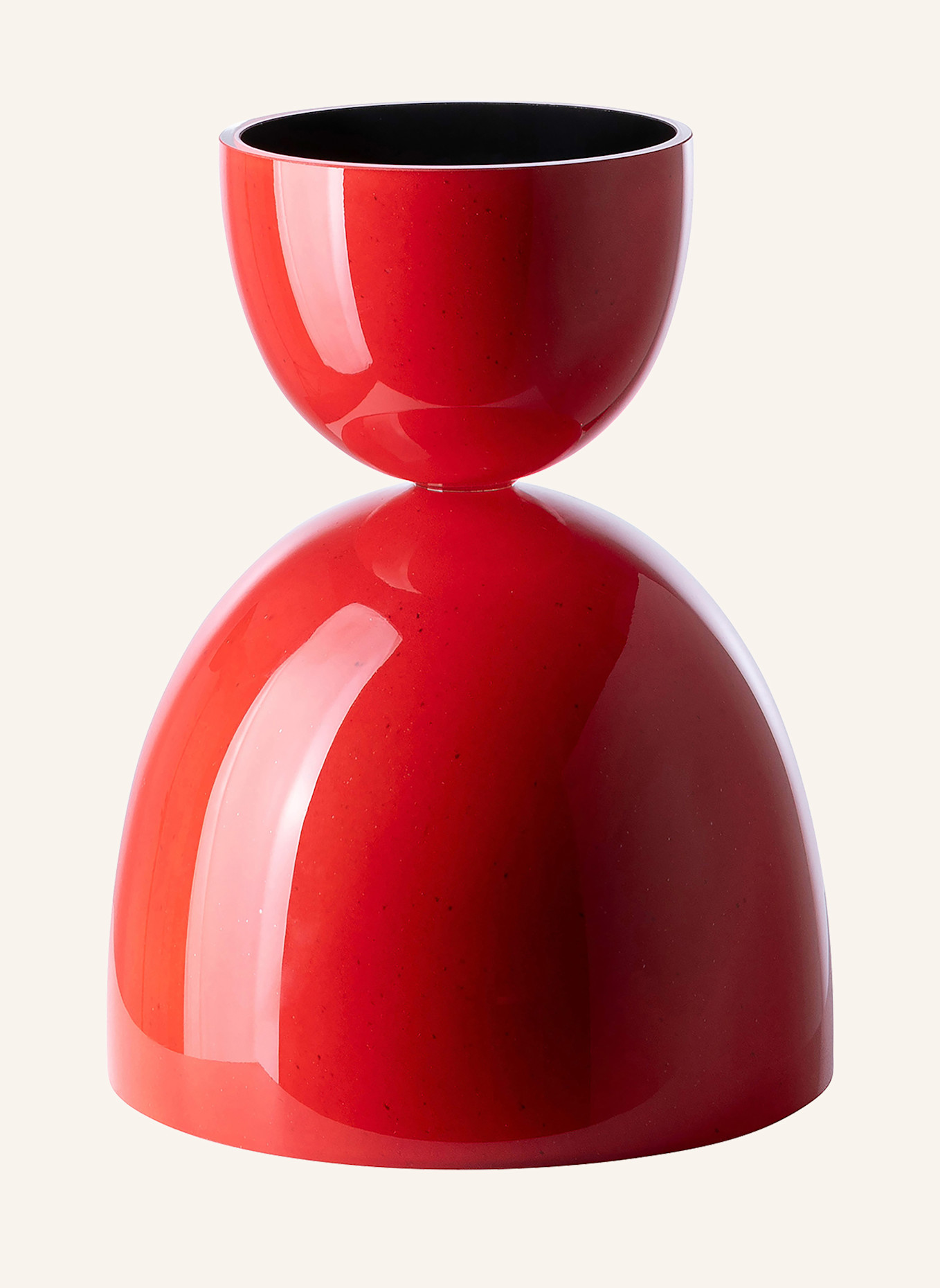 Fink Studio Schale auf Fuß RED PLANET: ROT/ SCHWARZ