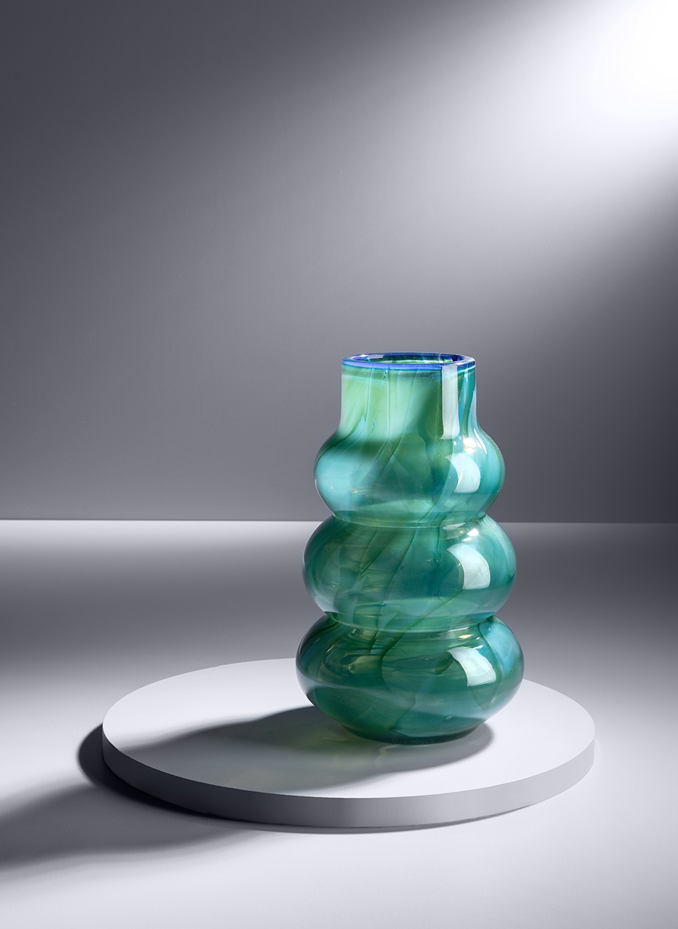 Fink Studio Vase WAVE FRONT: GRÜN/ TÜRKIS