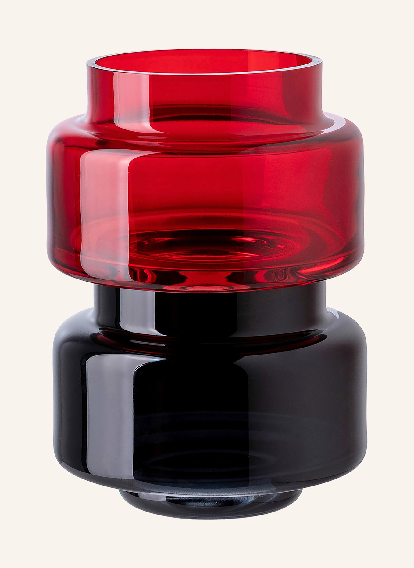 Fink Studio Teelichthalter NICE ONE: ROT/ SCHWARZ