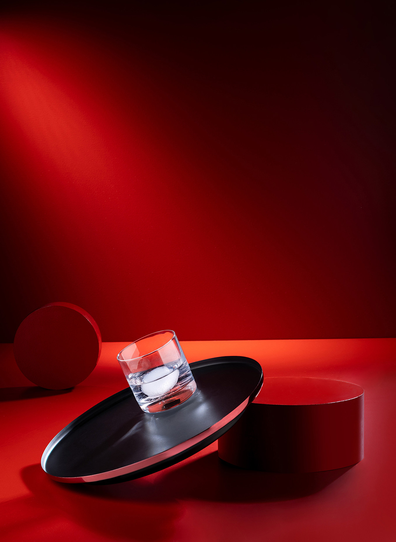 Fink Studio Tablett POP ART: ROT/ SCHWARZ