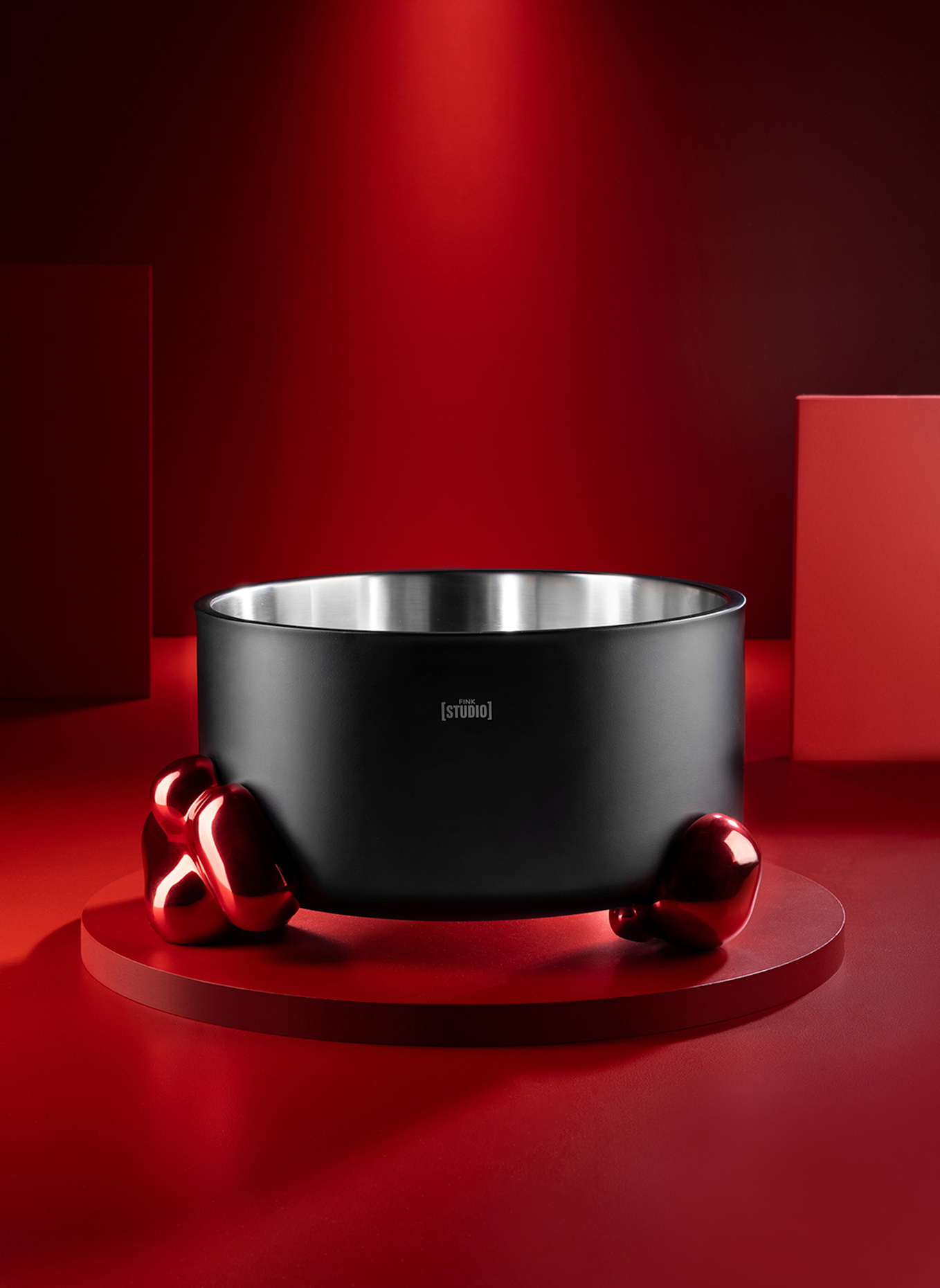 Fink Studio Punchbowl POP ART: ROT/ SCHWARZ