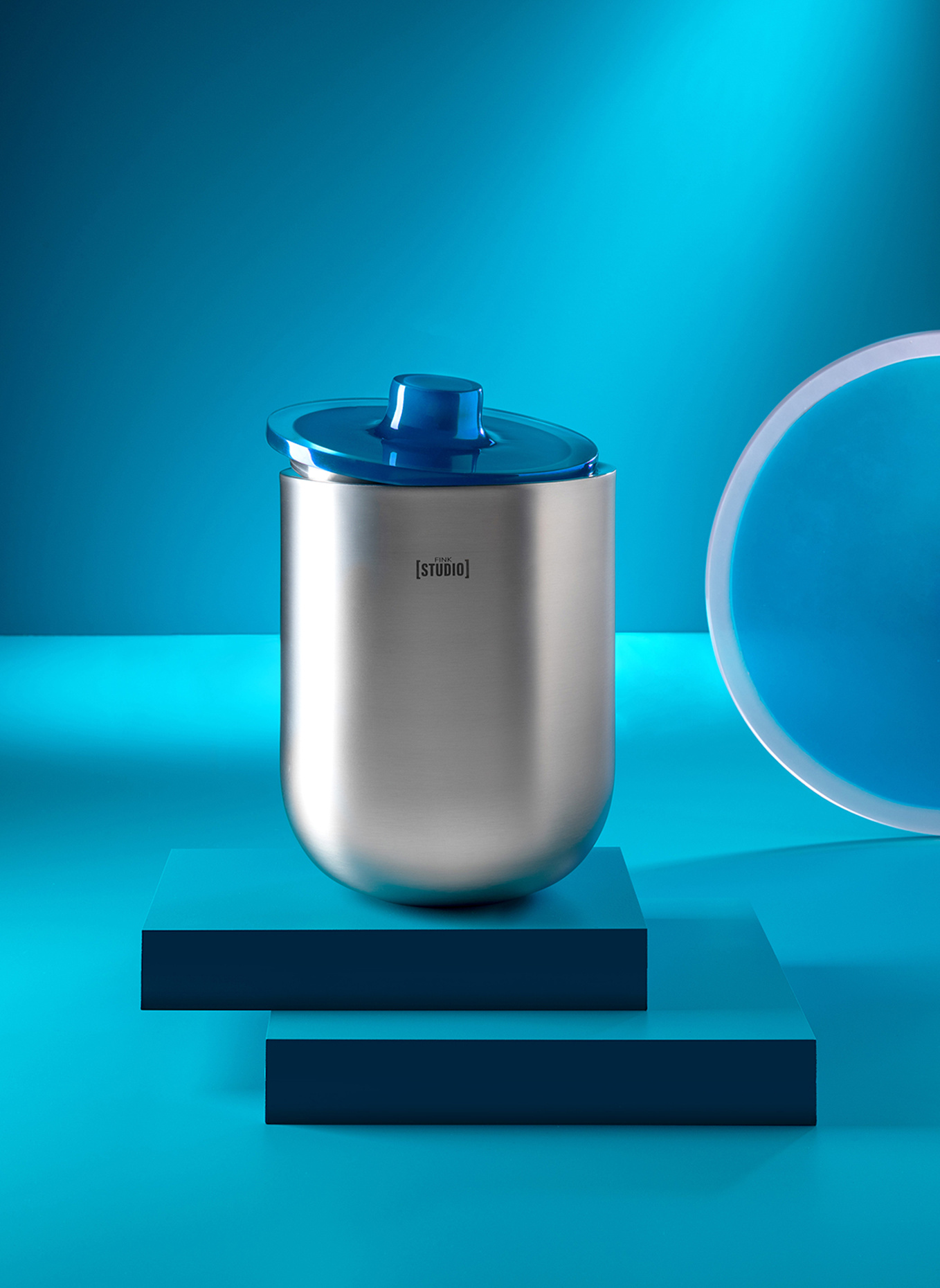 Fink Studio Eiswürfeleimer ICE LOVE: BLAU/ GRAU