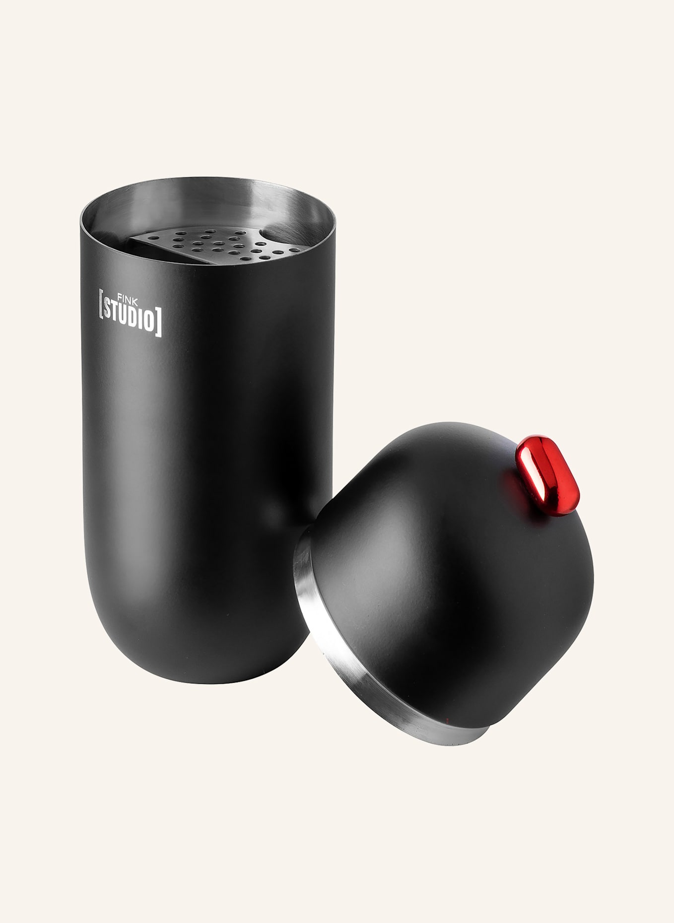 Fink Studio Cocktailshaker POP ART: ROT / SCHWARZ