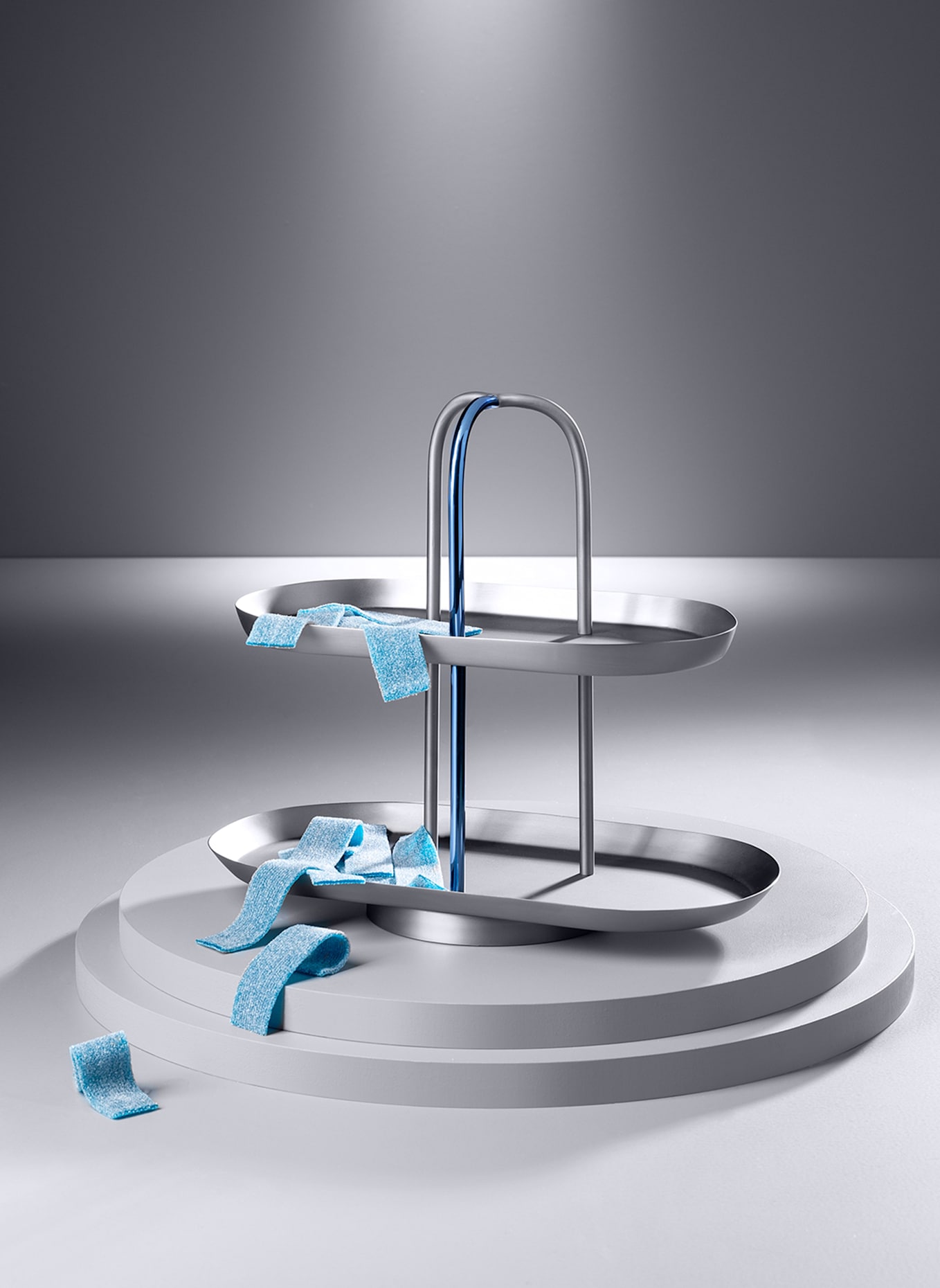 Fink Studio 2er Etagere UPPER EAST: BLAU/ GRAU