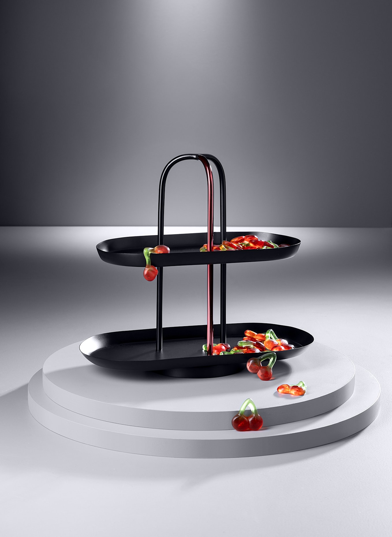 Fink Studio 2er Etagere UPPER EAST: ROT/ SCHWARZ