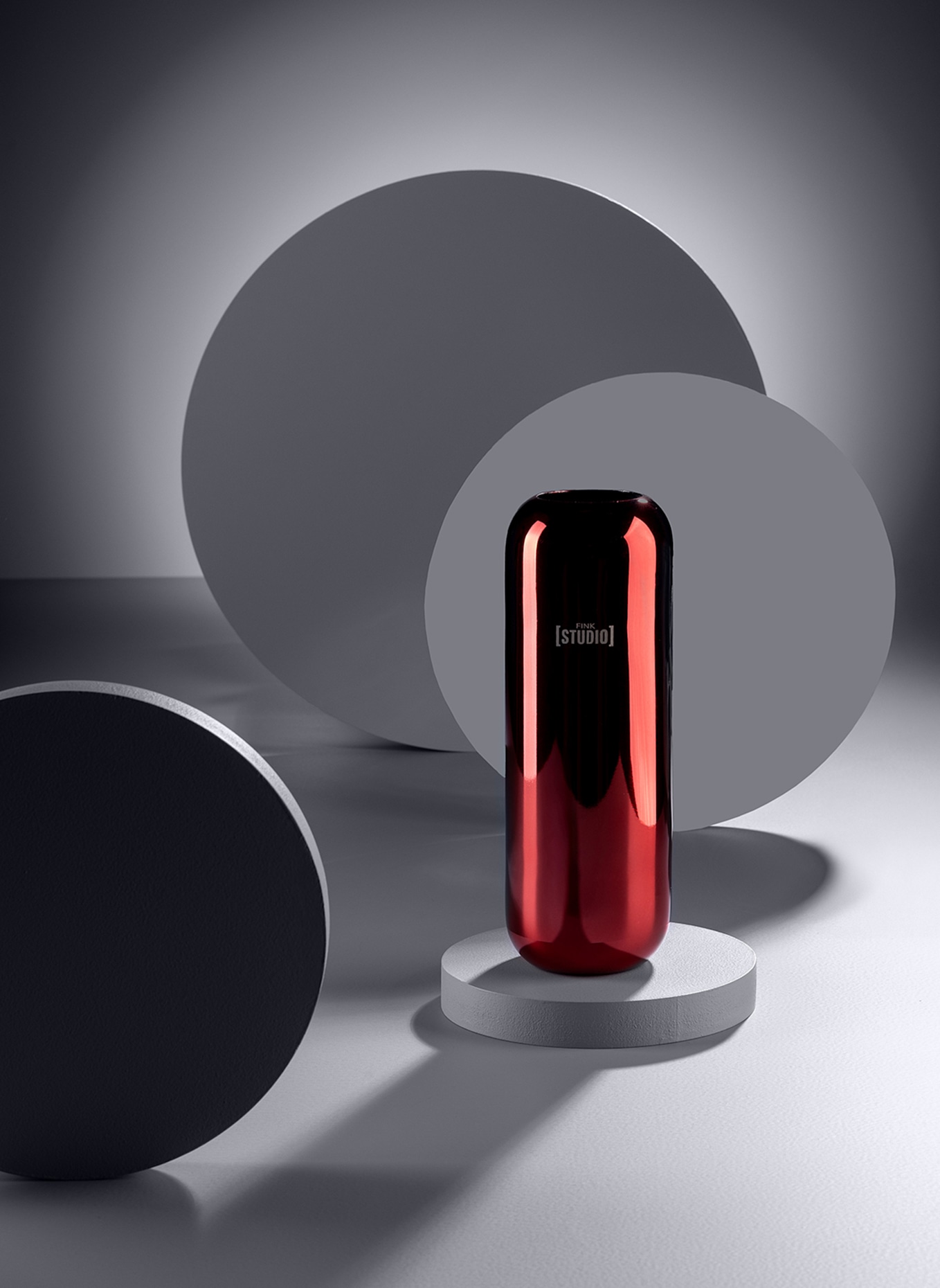 Fink Studio Vase HIGH END: ROT