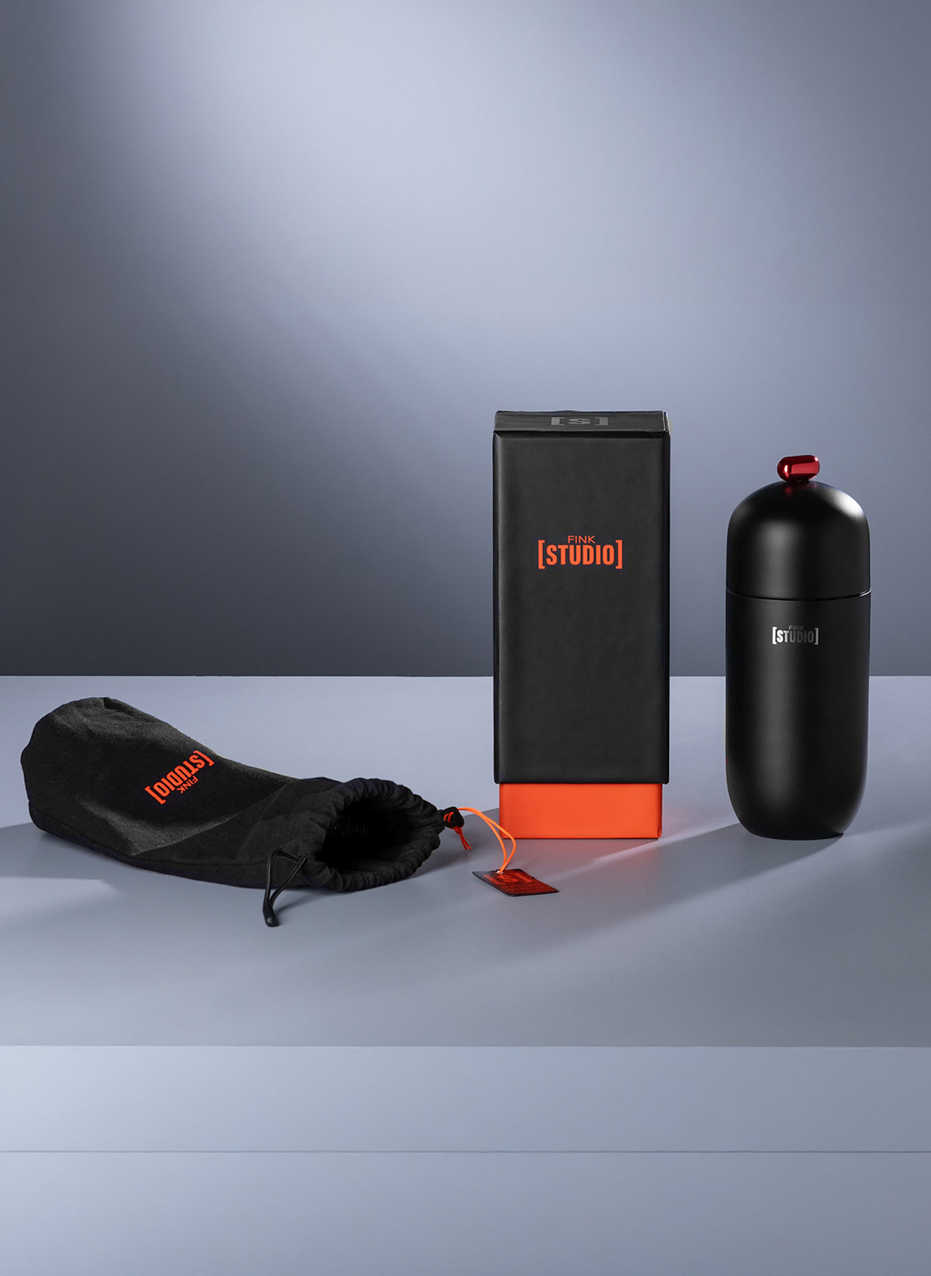 Fink Studio Cocktailshaker POP ART: ROT/ SCHWARZ